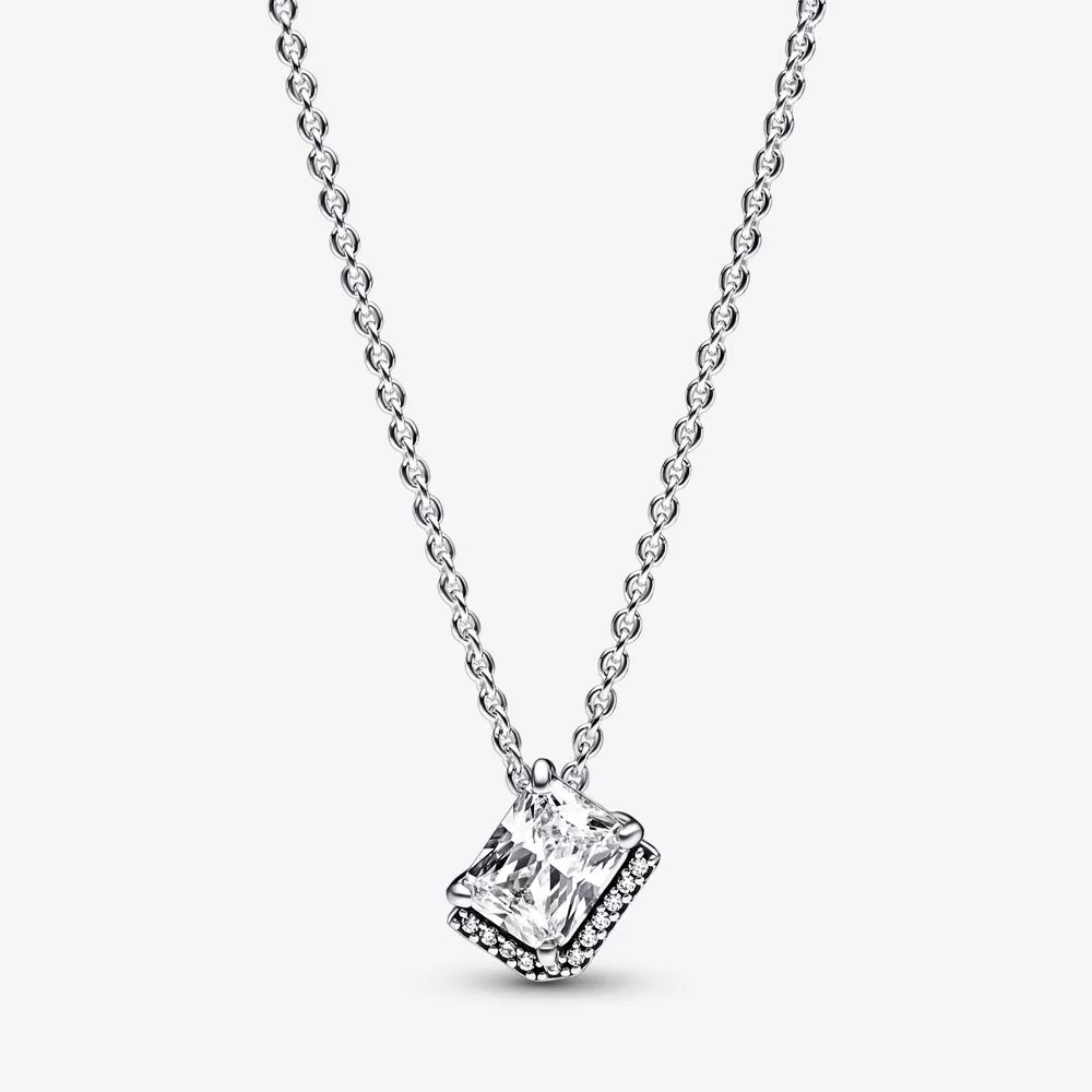 collar con halo brillante rectangular de pandora 392388c01