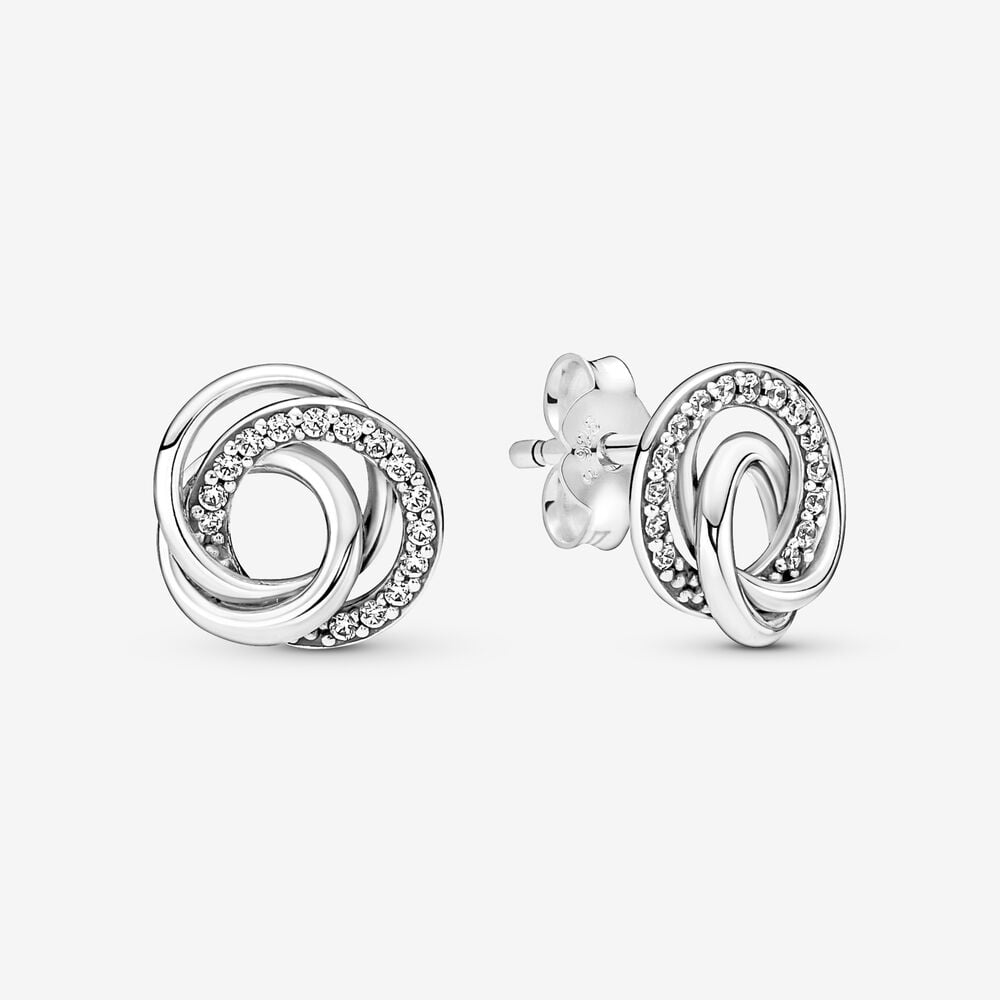 pendientes con forma de corazón de la familia pandora always encircled 291076c01