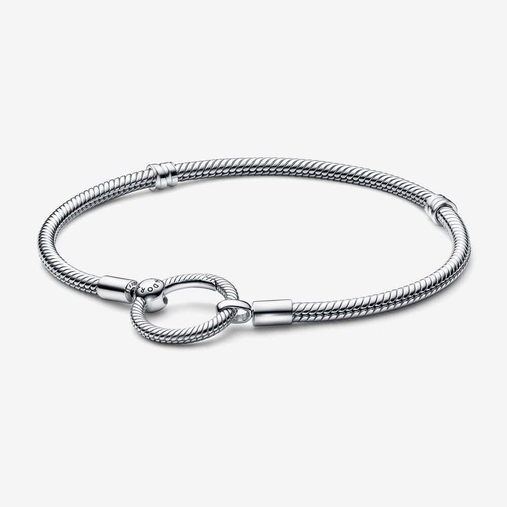 pulsera pandora moments con cierre de presión y cadena de serpiente 592242c00