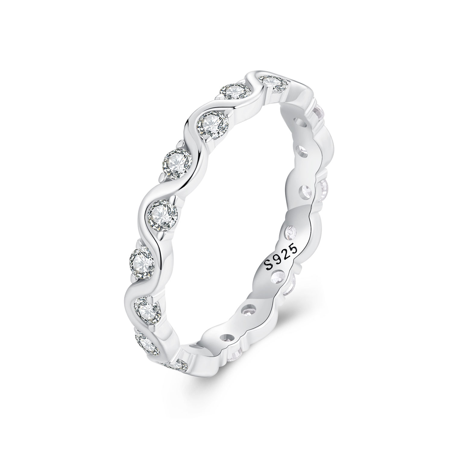 anillo de olas estilo pandora bsr515