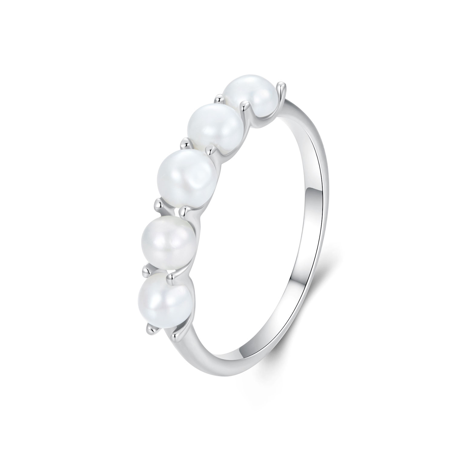 anillo de perla natural estilo pandora bsr510