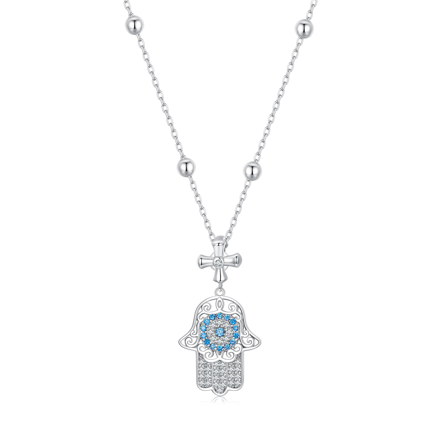 collar de la mano de fátima estilo pandora bsn369
