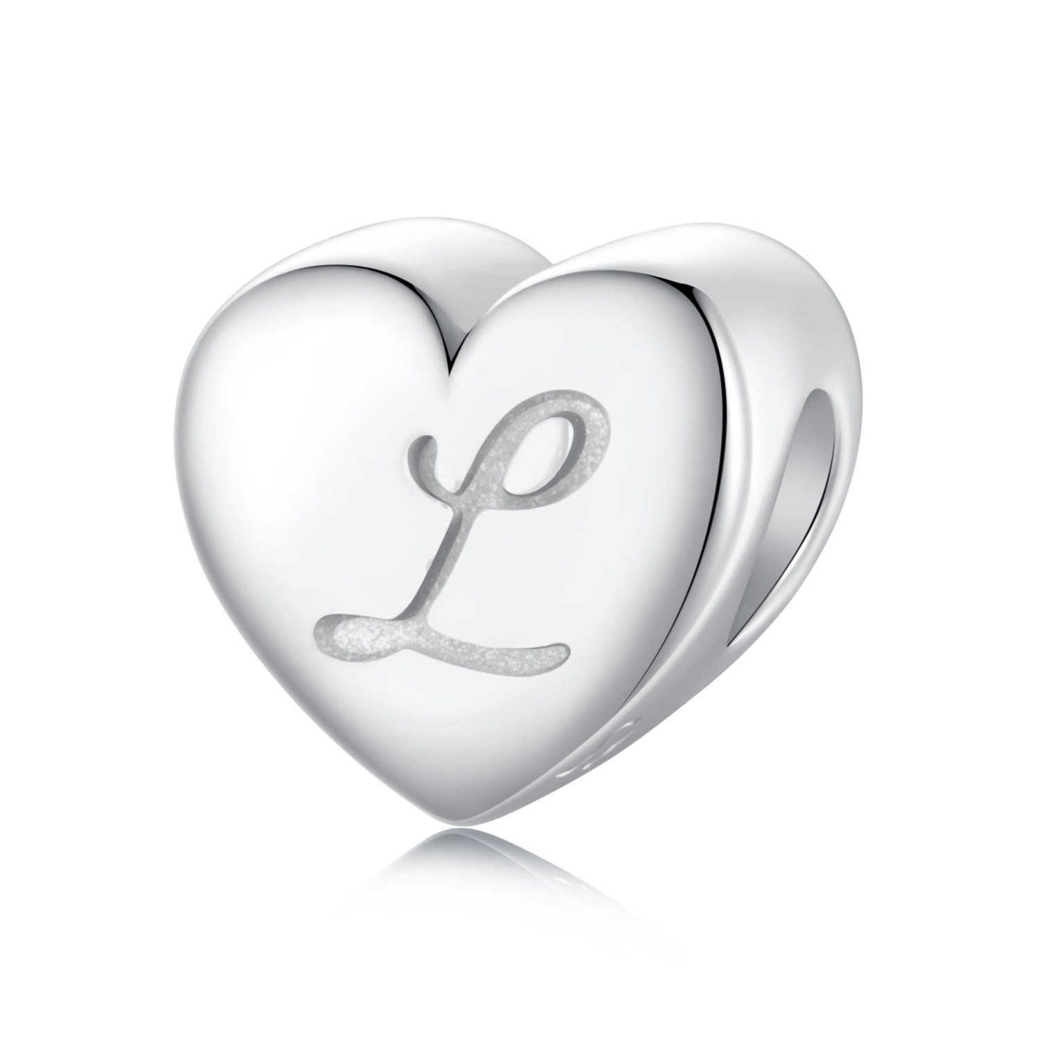 letra l en forma de corazón estilo pandora scp065 l