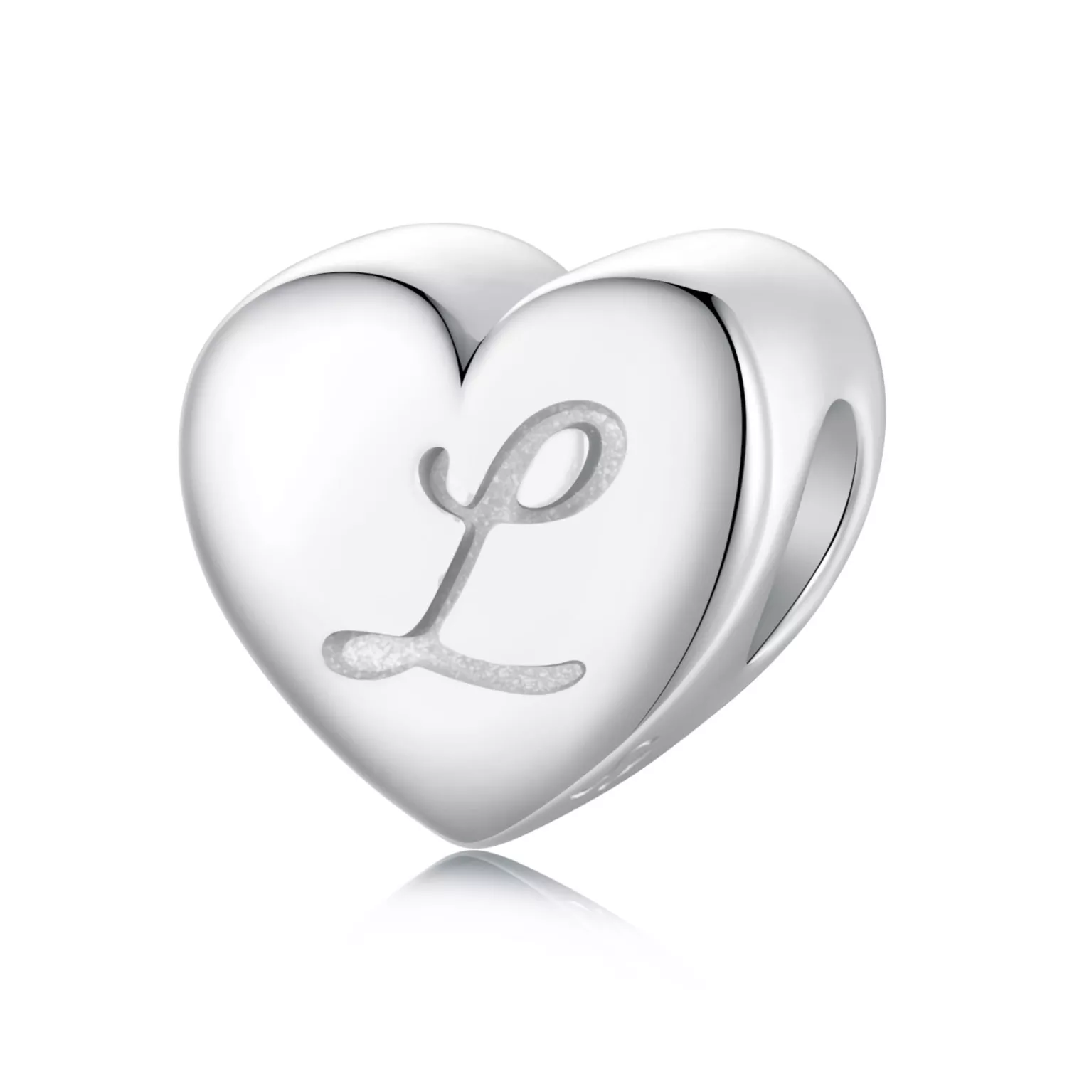 letra l en forma de corazón estilo pandora scp065 l