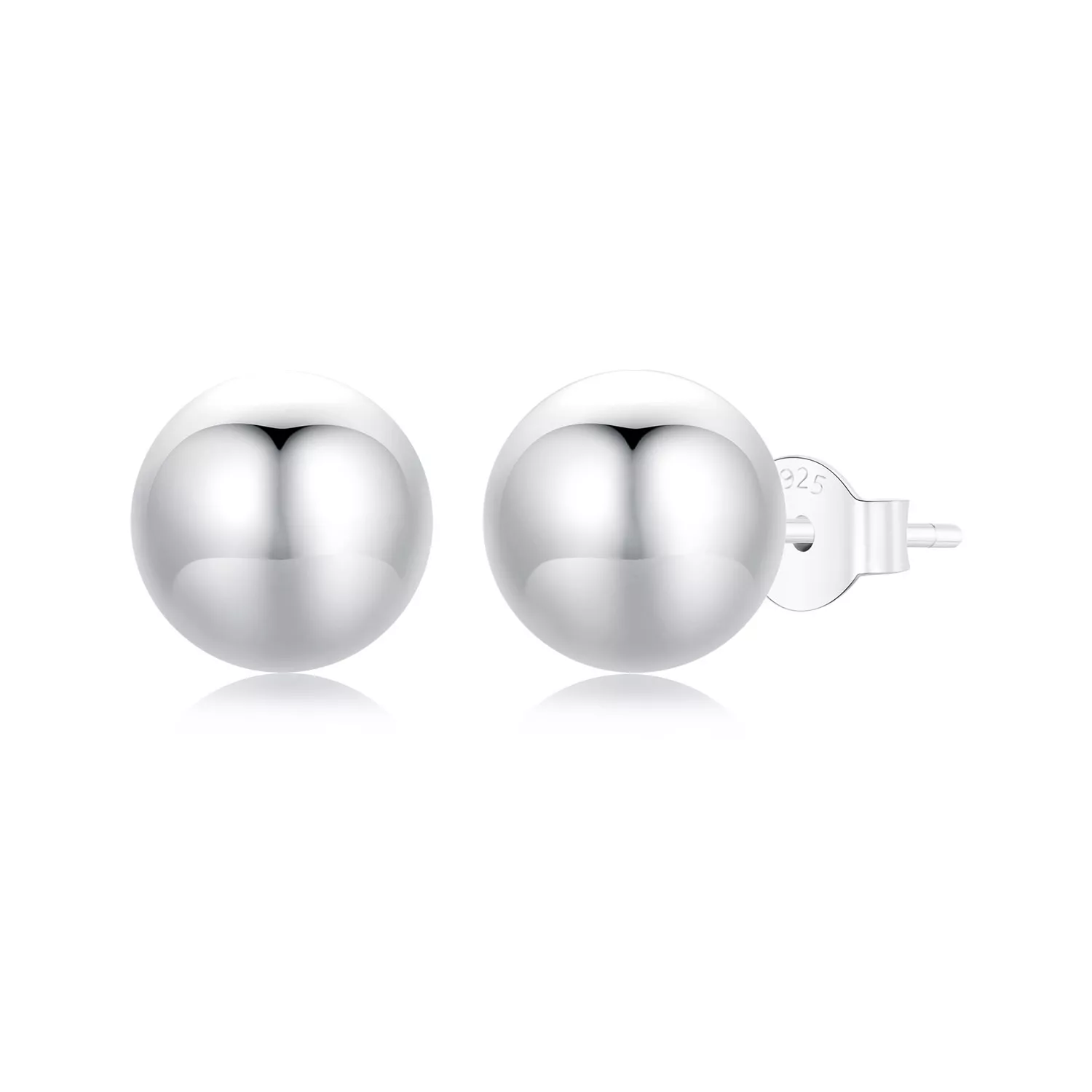 pendientes de botón con bola mediana estilo pandora sce1725 m