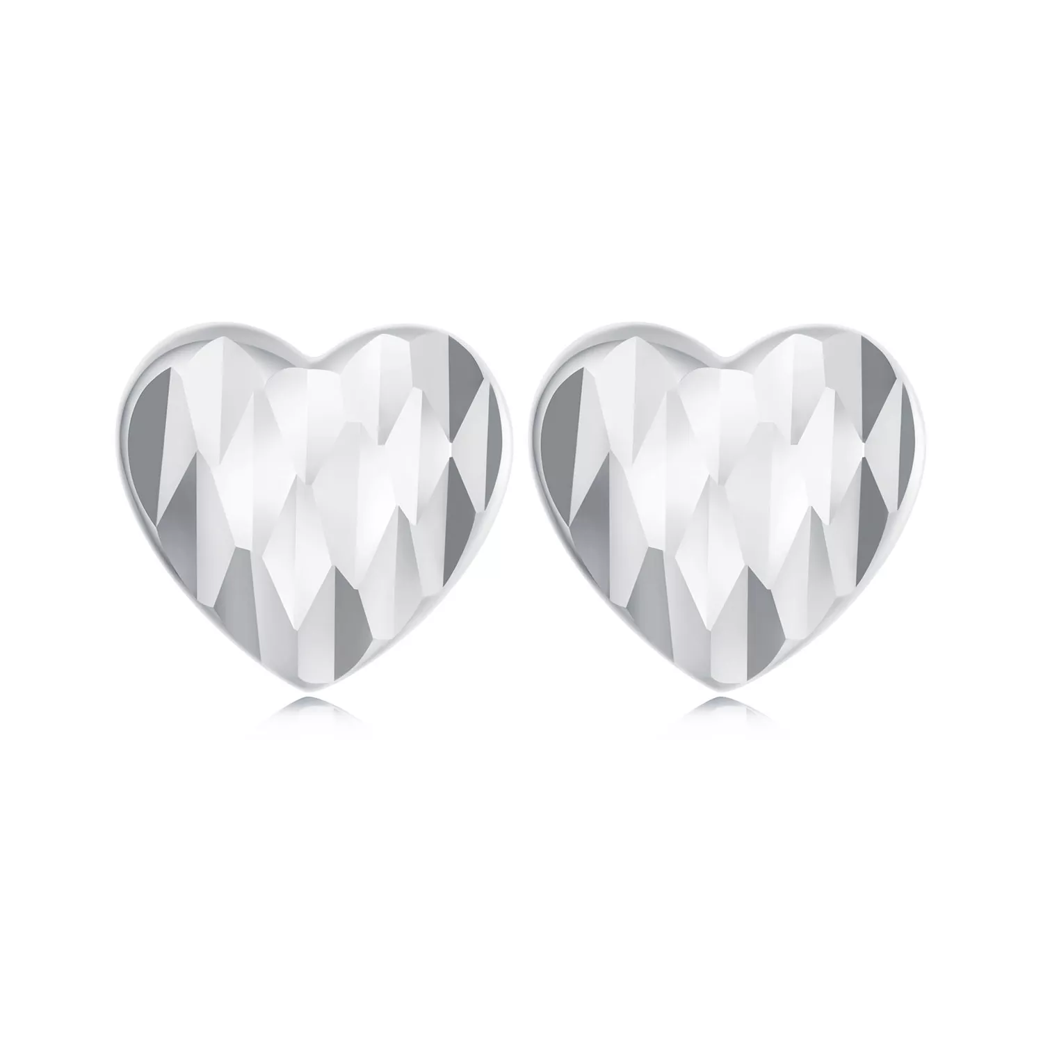 pendientes de flores en forma de corazón estilo pandora sce1703