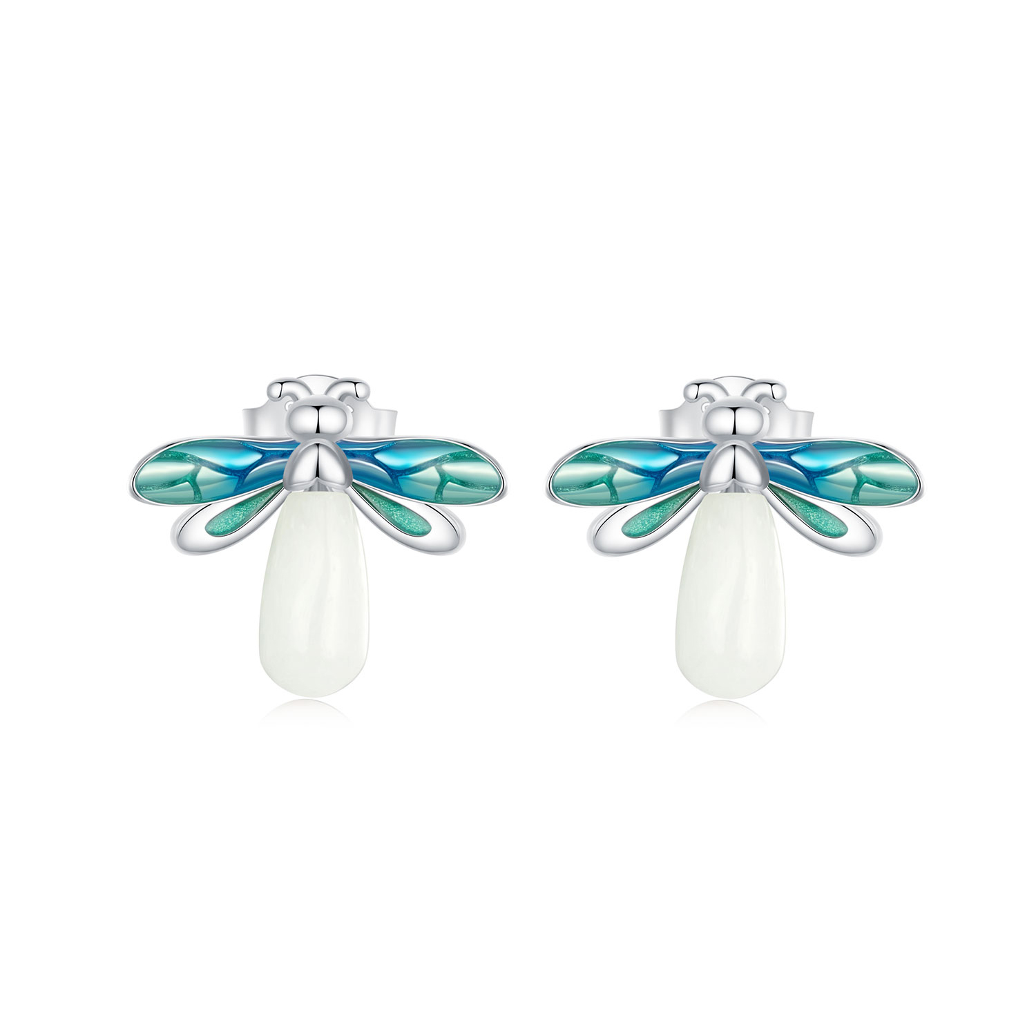 pendientes de luciérnaga estilo pandora bse962