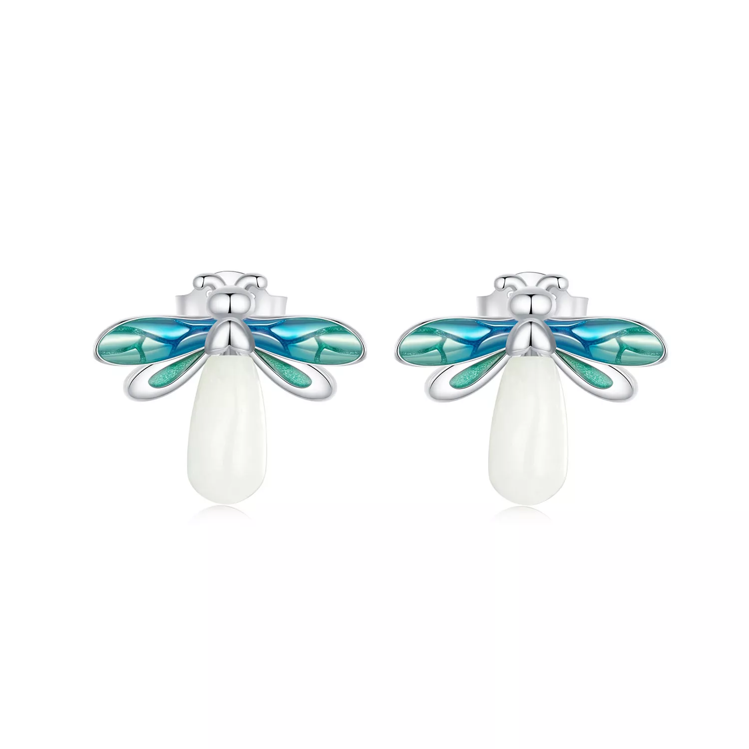 pendientes de luciérnaga estilo pandora bse962
