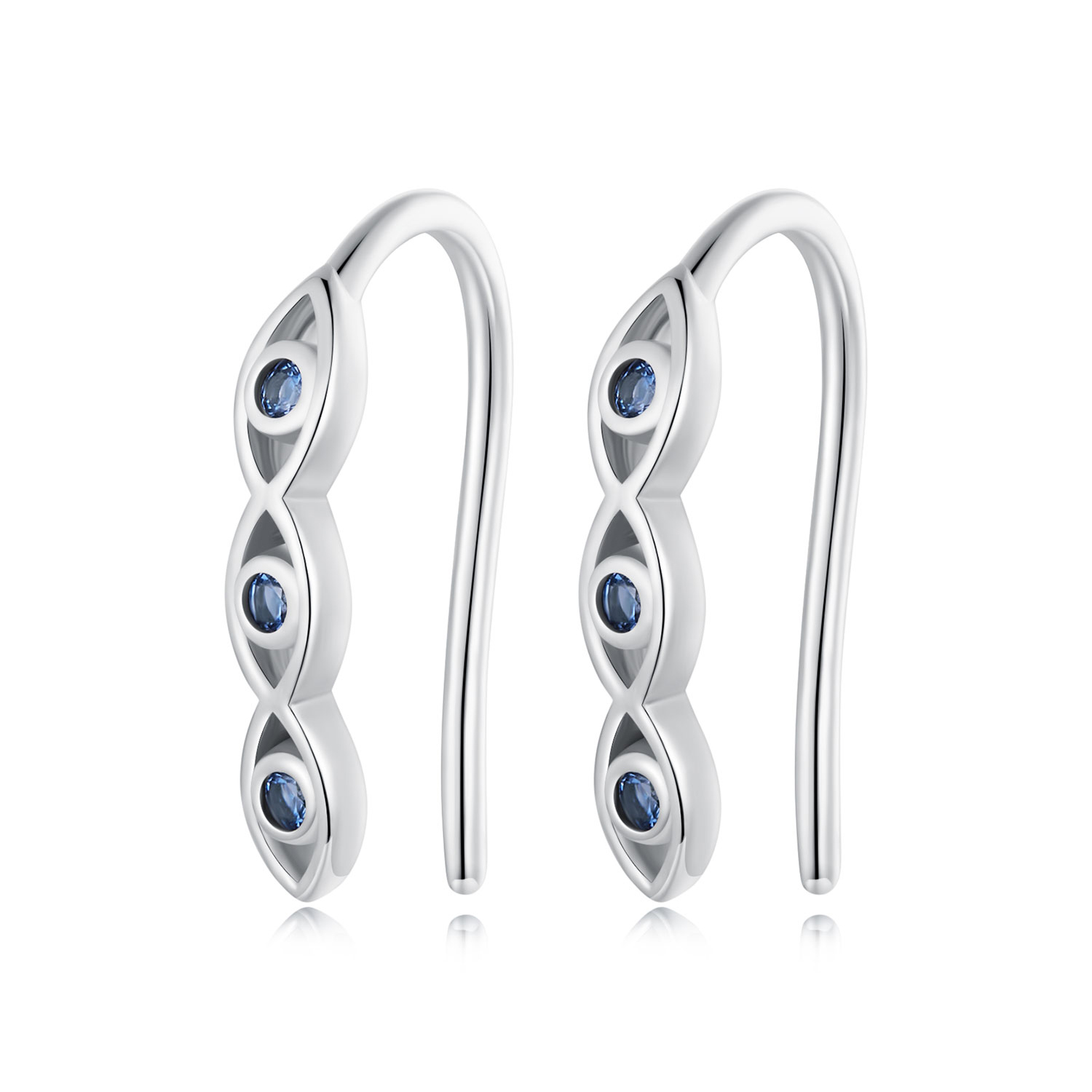 pendientes de ojo de diablo estilo pandora sce1695