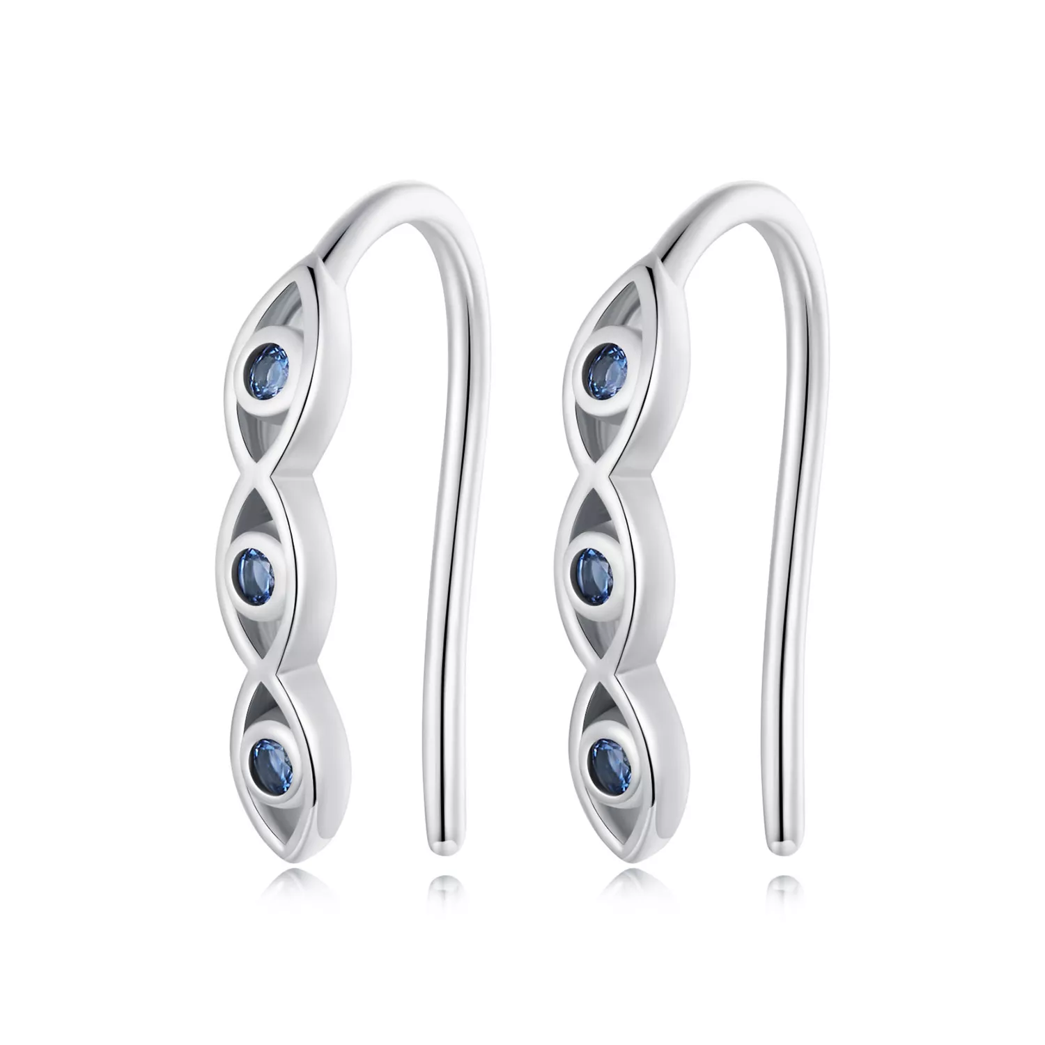 pendientes de ojo de diablo estilo pandora sce1695