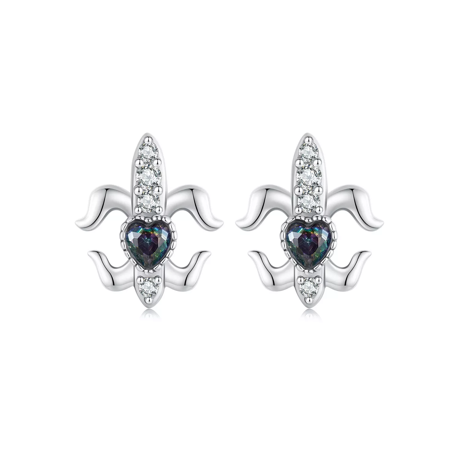 pendientes estilo vintage con diseño de iris de pandora bse968
