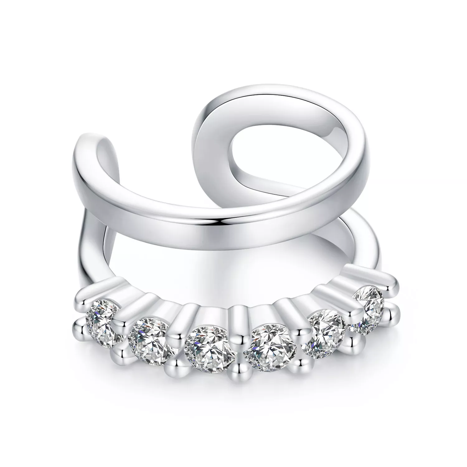puño para la oreja de doble capa estilo pandora bse964