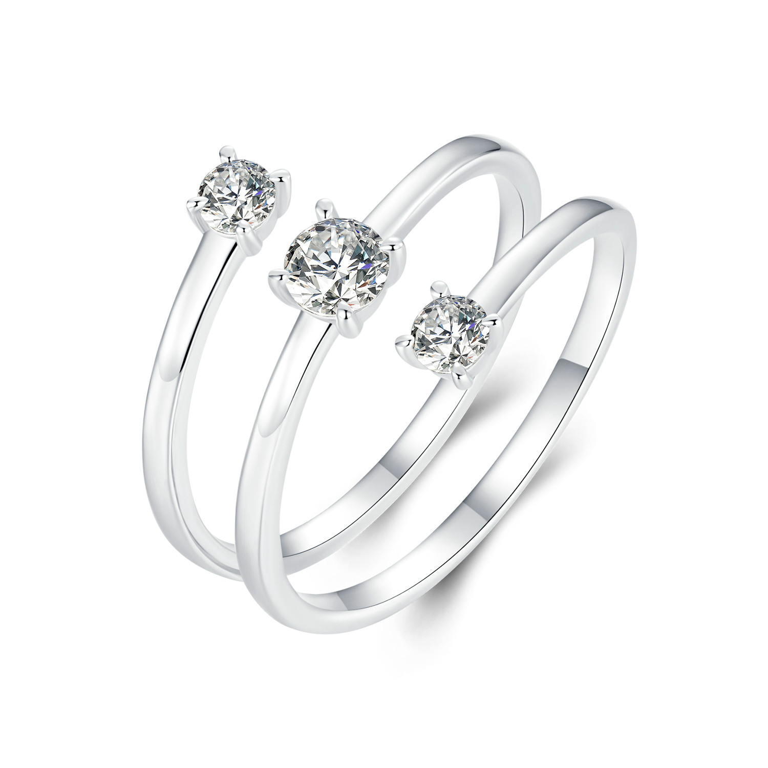 anillo envolvente brillante estilo pandora bsr532 e