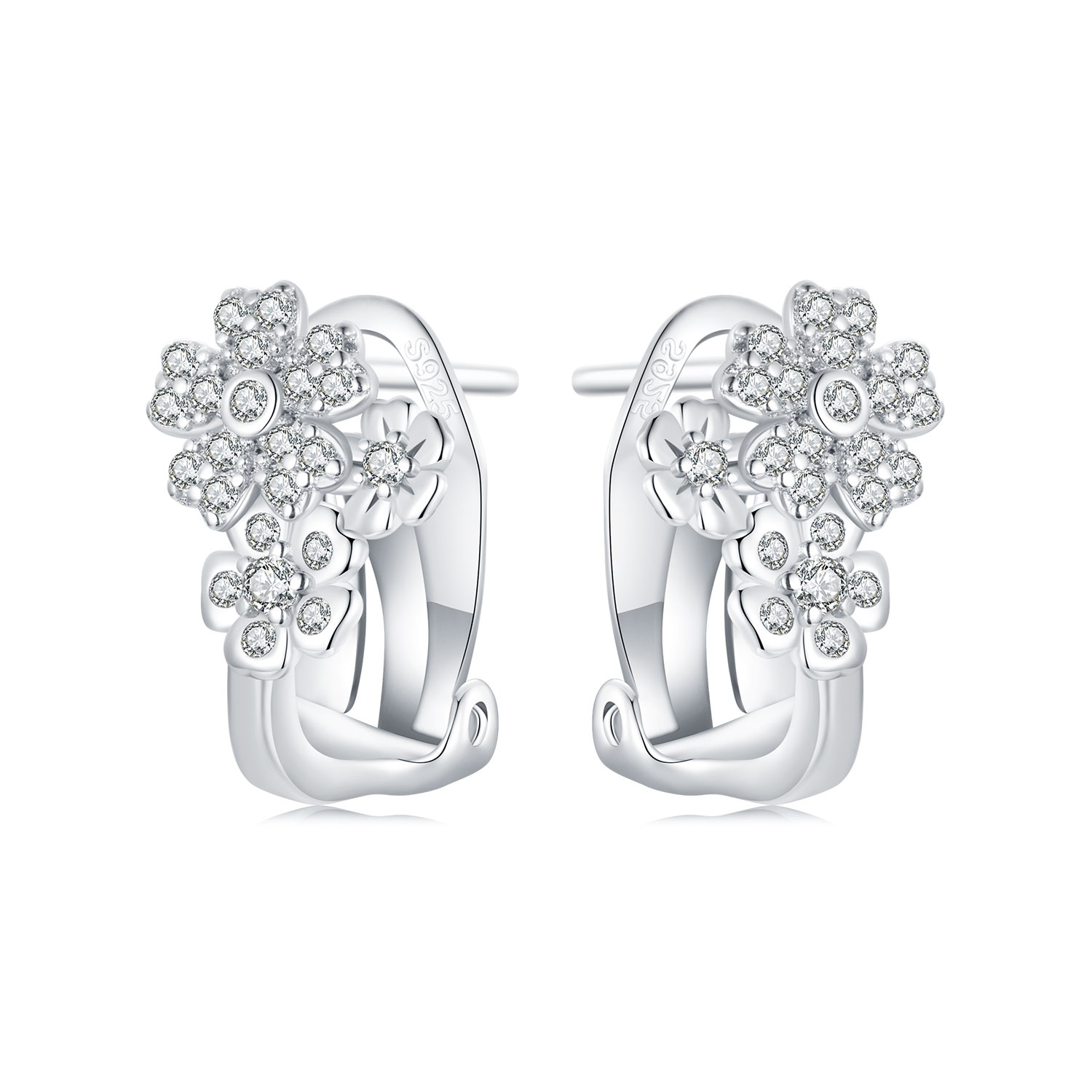 botones para pendientes con forma de flor pequeña estilo pandora bse975