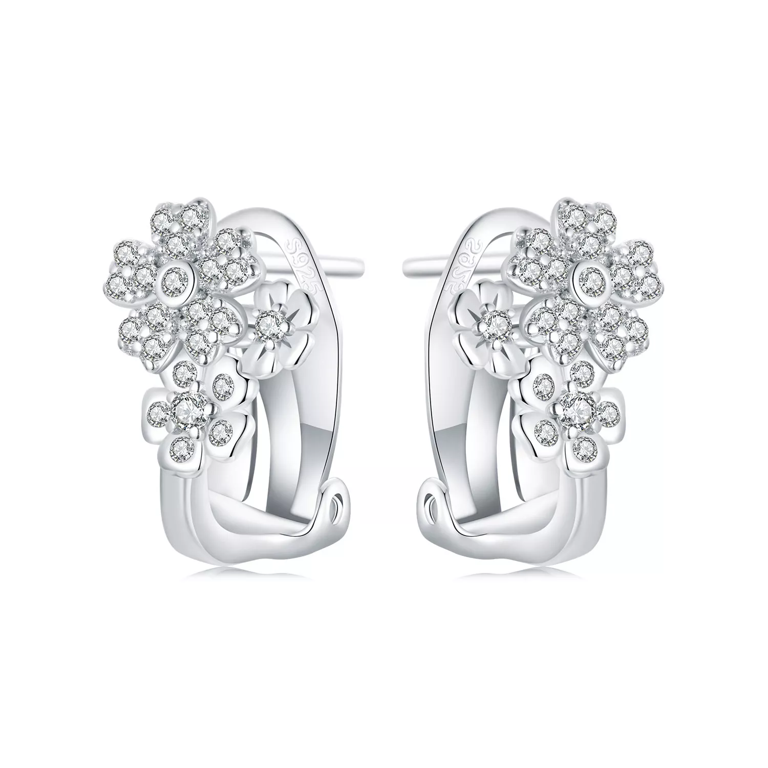 botones para pendientes con forma de flor pequeña estilo pandora bse975