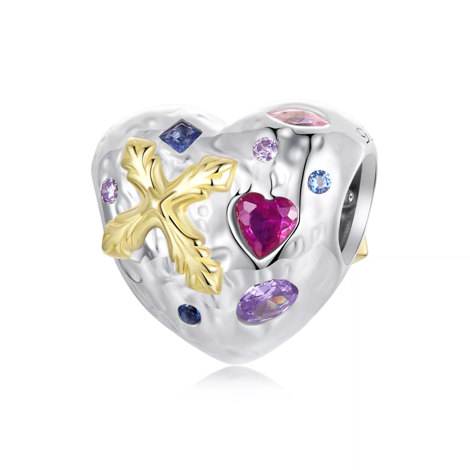 charm de corazón con cruz estilo vintage de pandora bsc1006