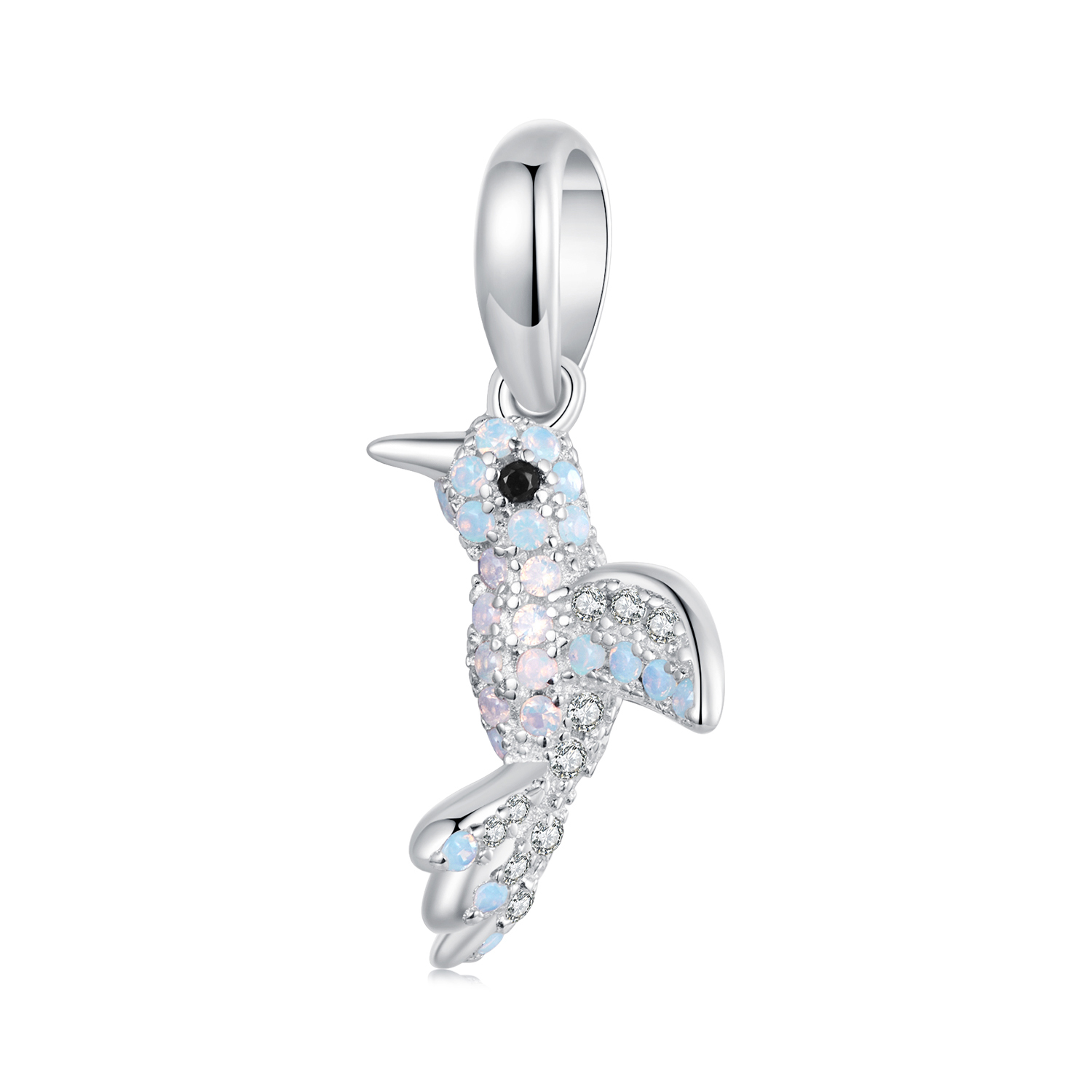 colgante de pájaro con incrustaciones estilo pandora bsc993