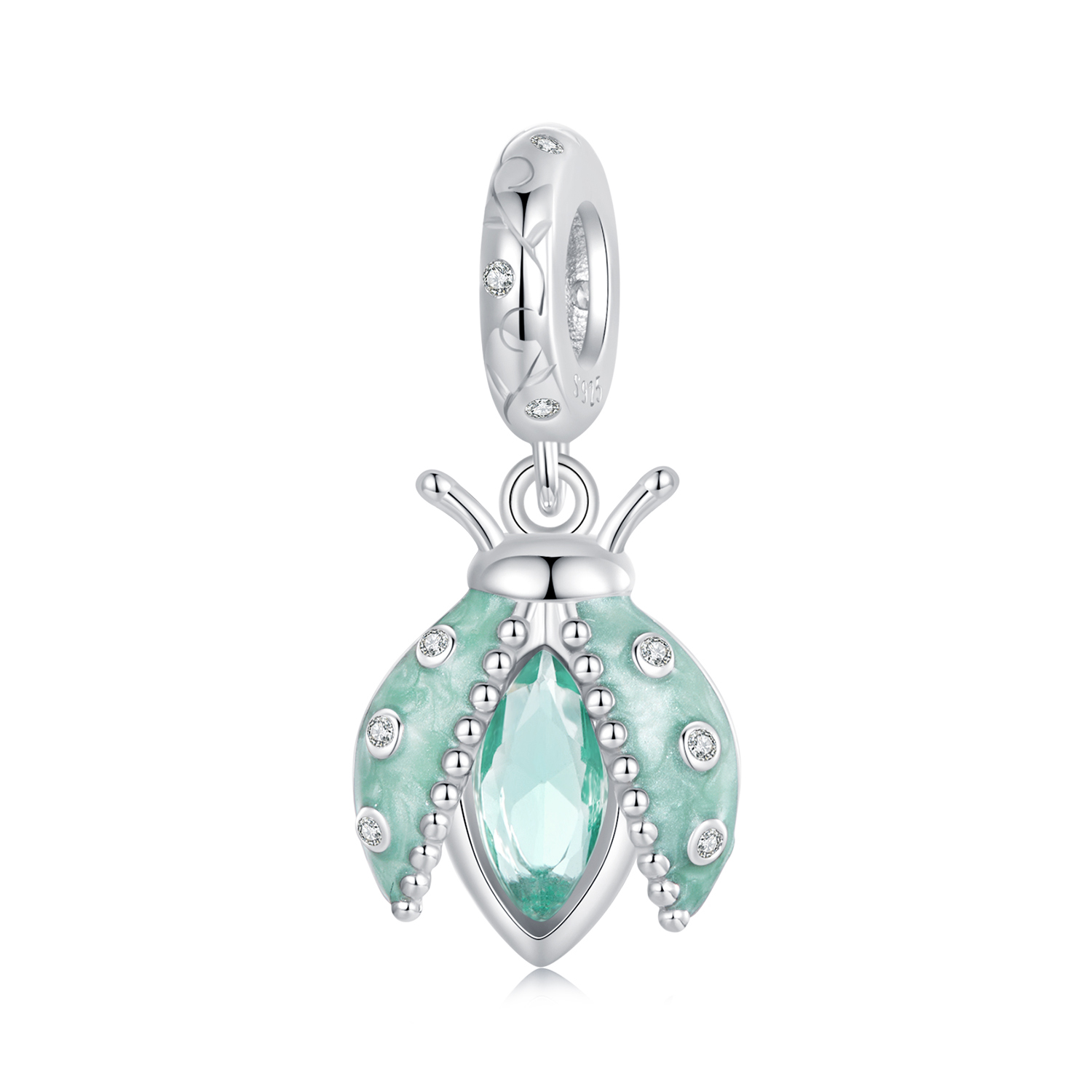 colgante estilo pandora oasis con mariquita scc2772