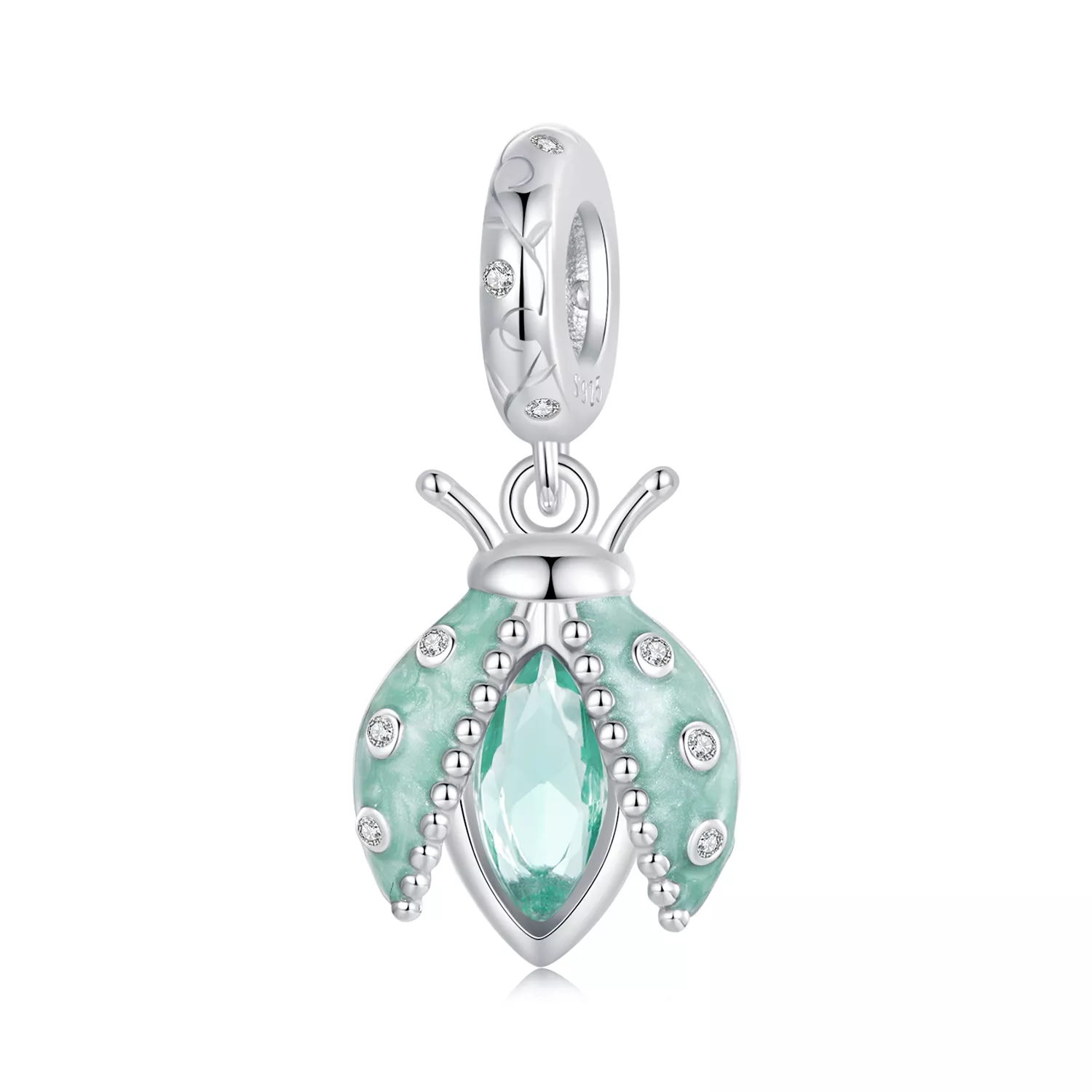 colgante estilo pandora oasis con mariquita scc2772