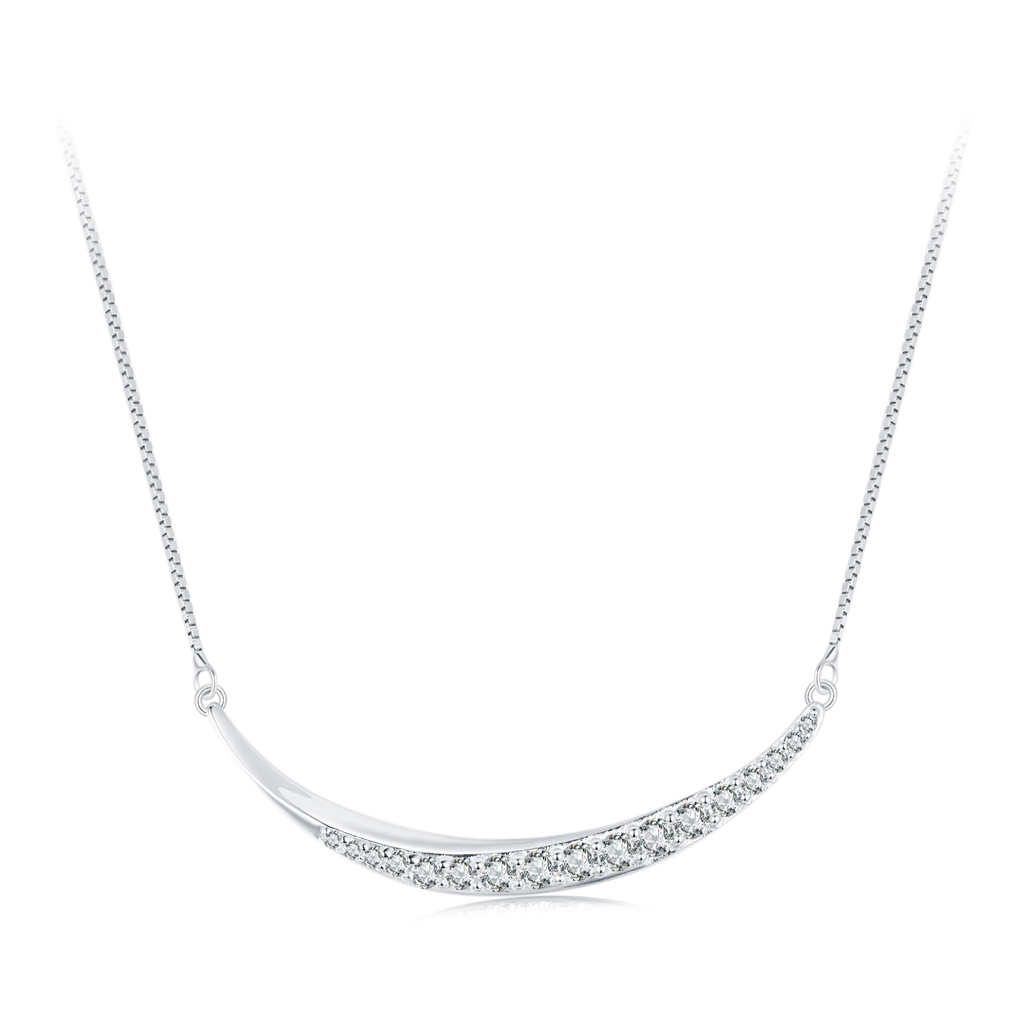 collar con sonrisa de luna estilo pandora bsn374