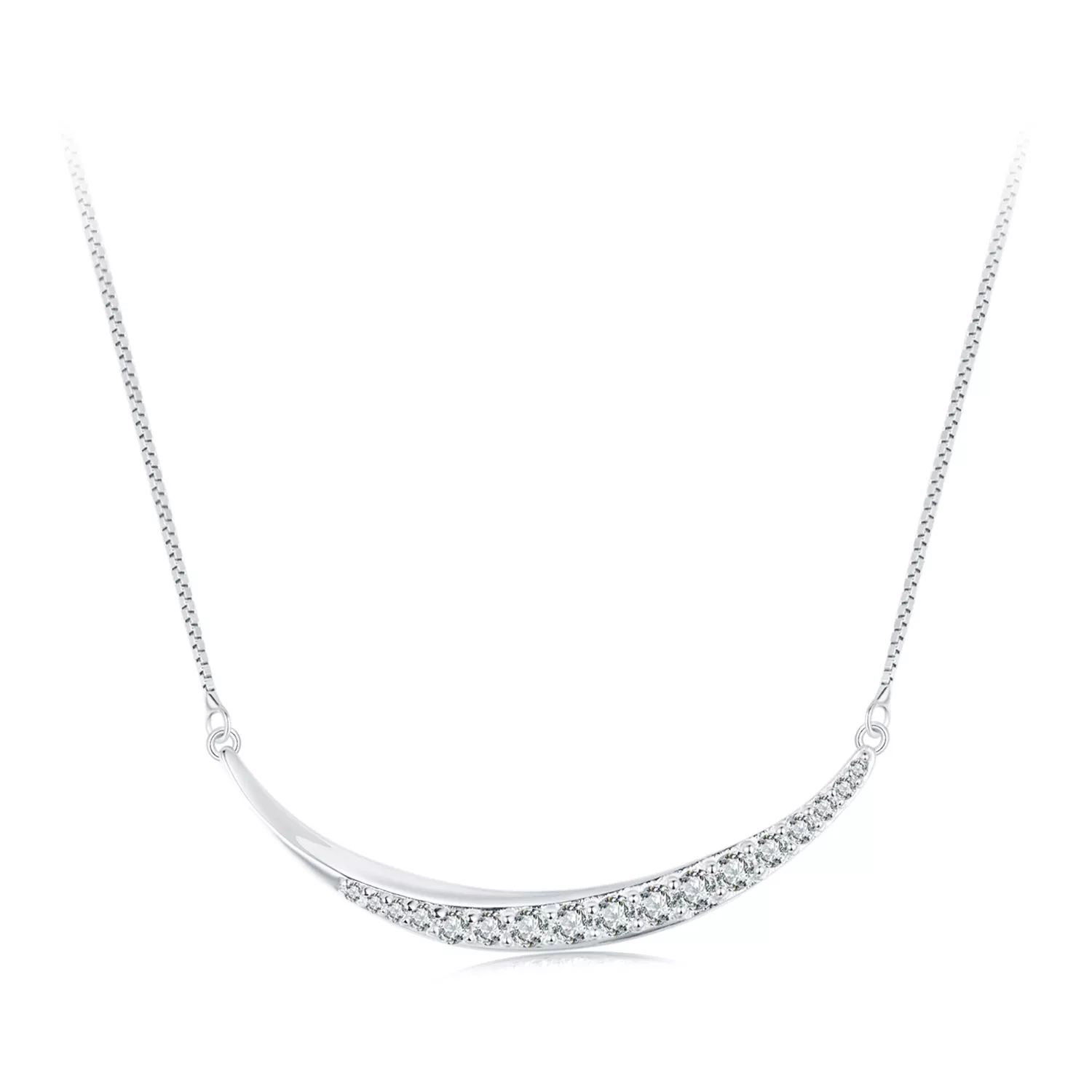 collar con sonrisa de luna estilo pandora bsn374