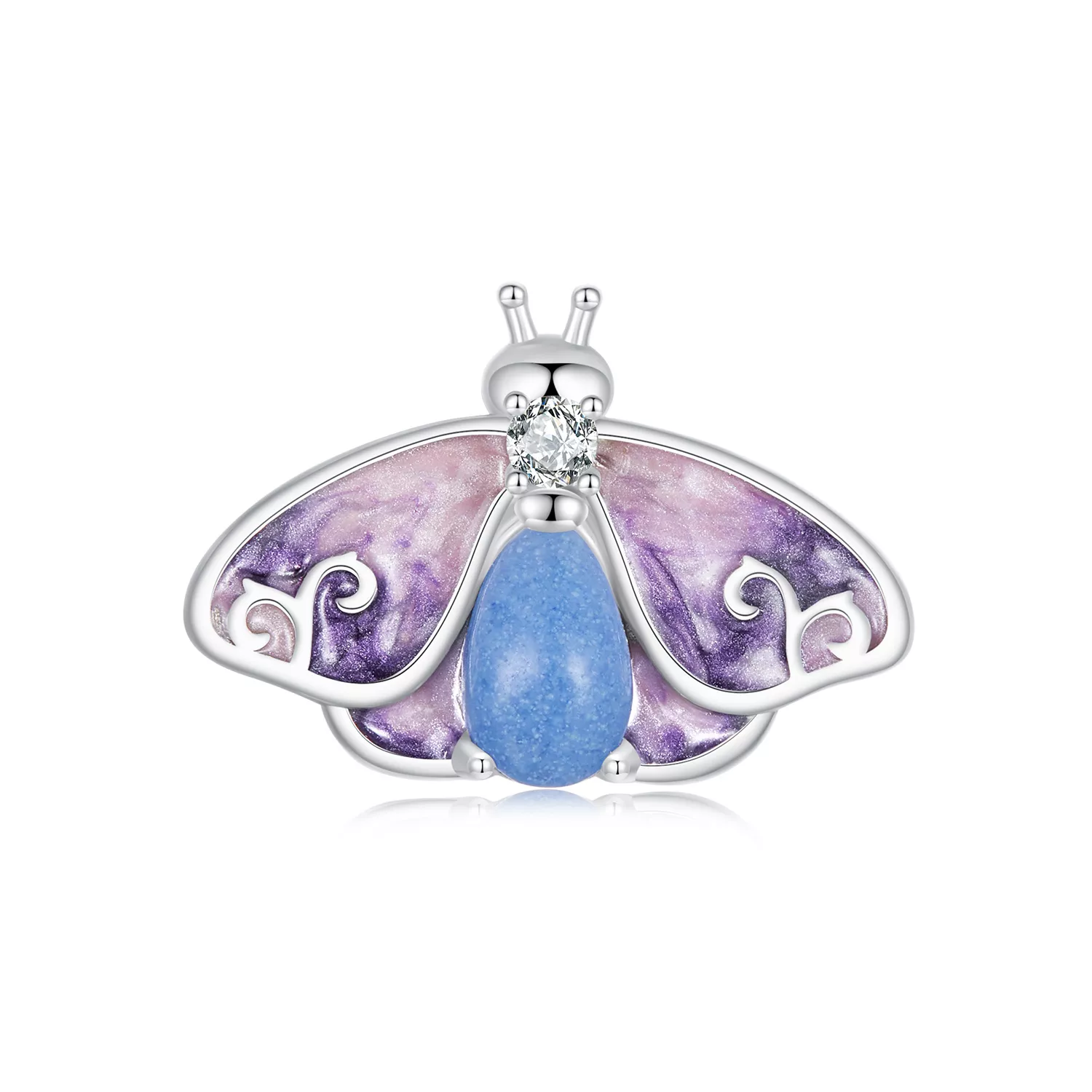 cuentas de mariposa con degradado luminoso estilo pandora scc2732