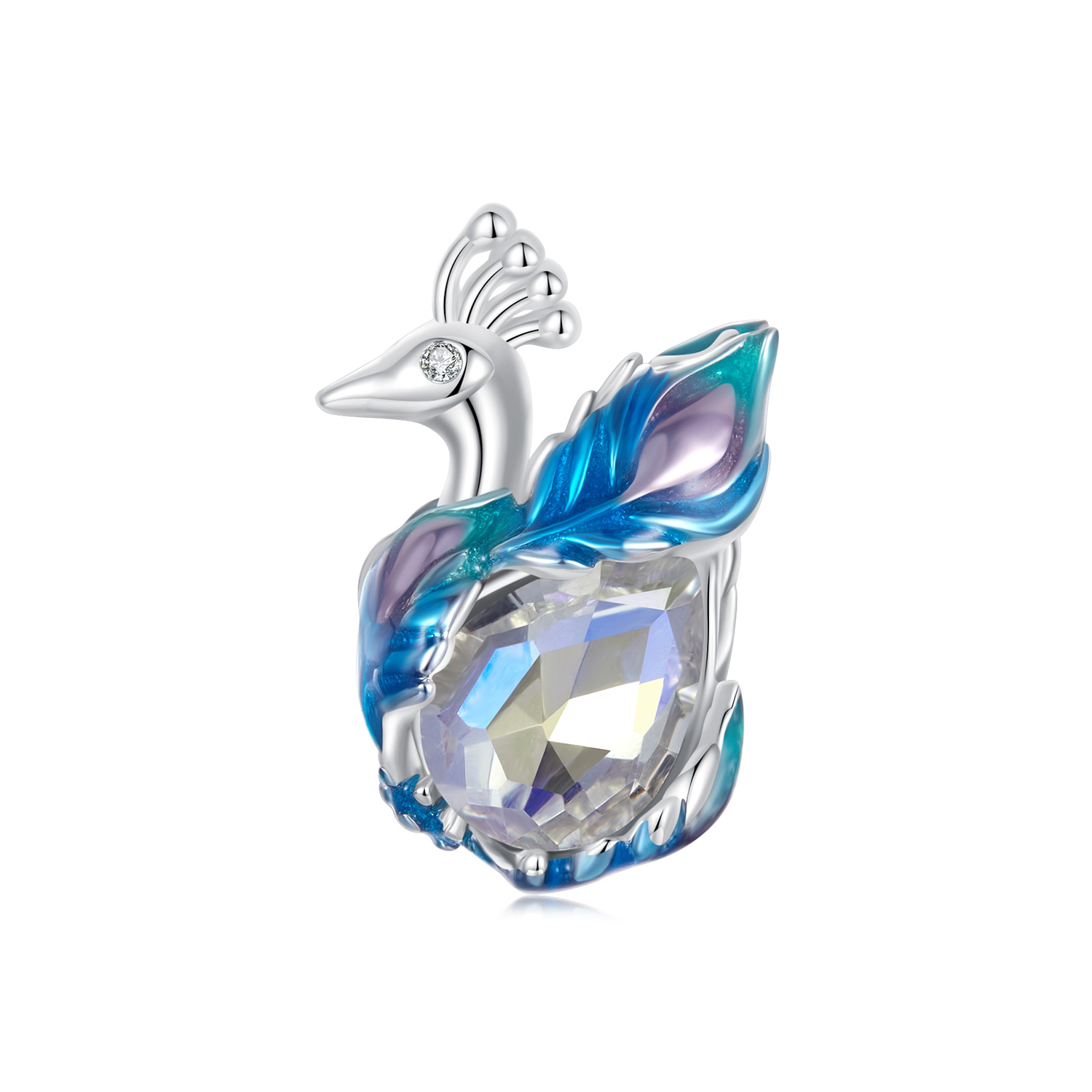 cuentas de pavo real estilo pandora bsc979