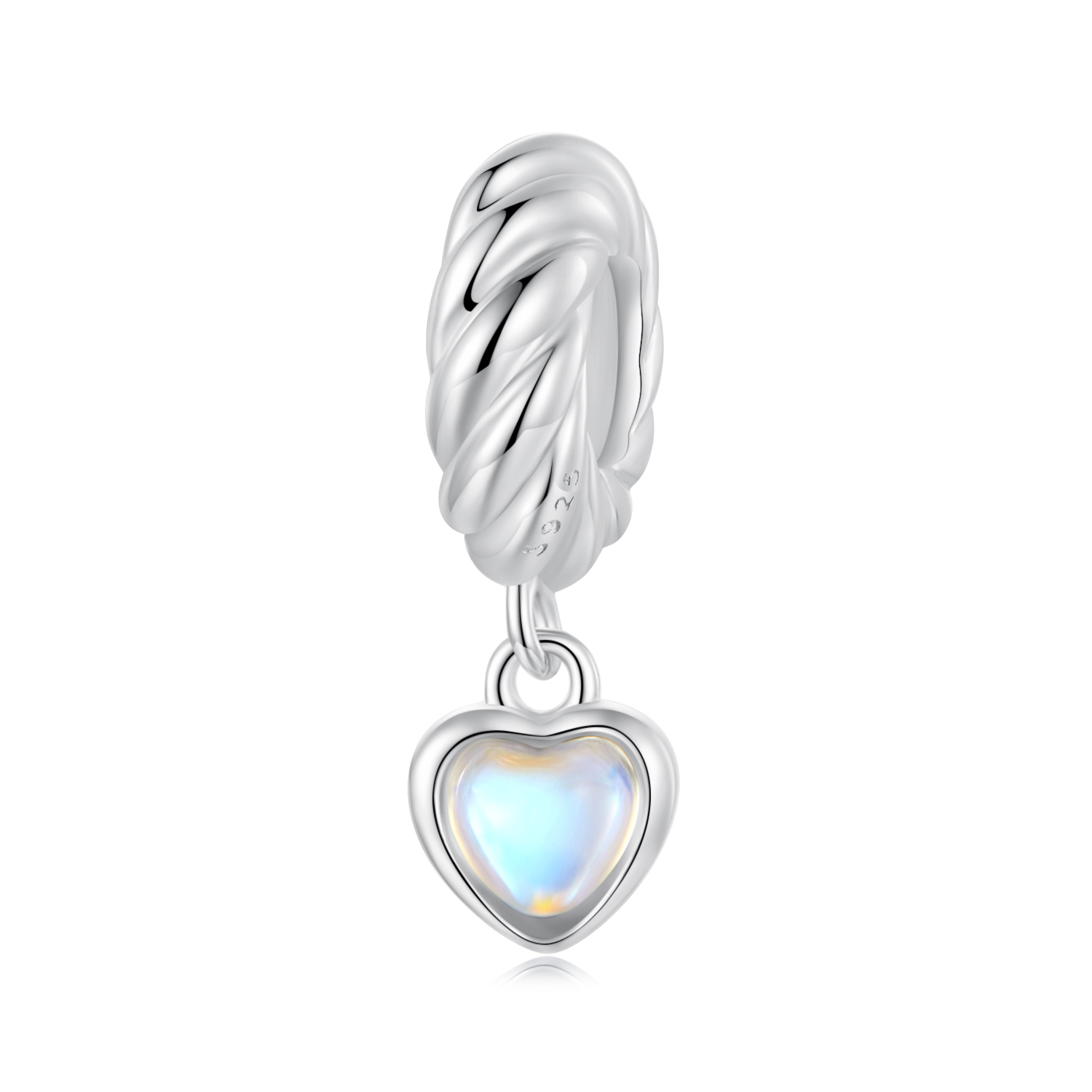 cuentas espaciadoras de silicona con forma de corazón inteligente estilo pandora scc2755