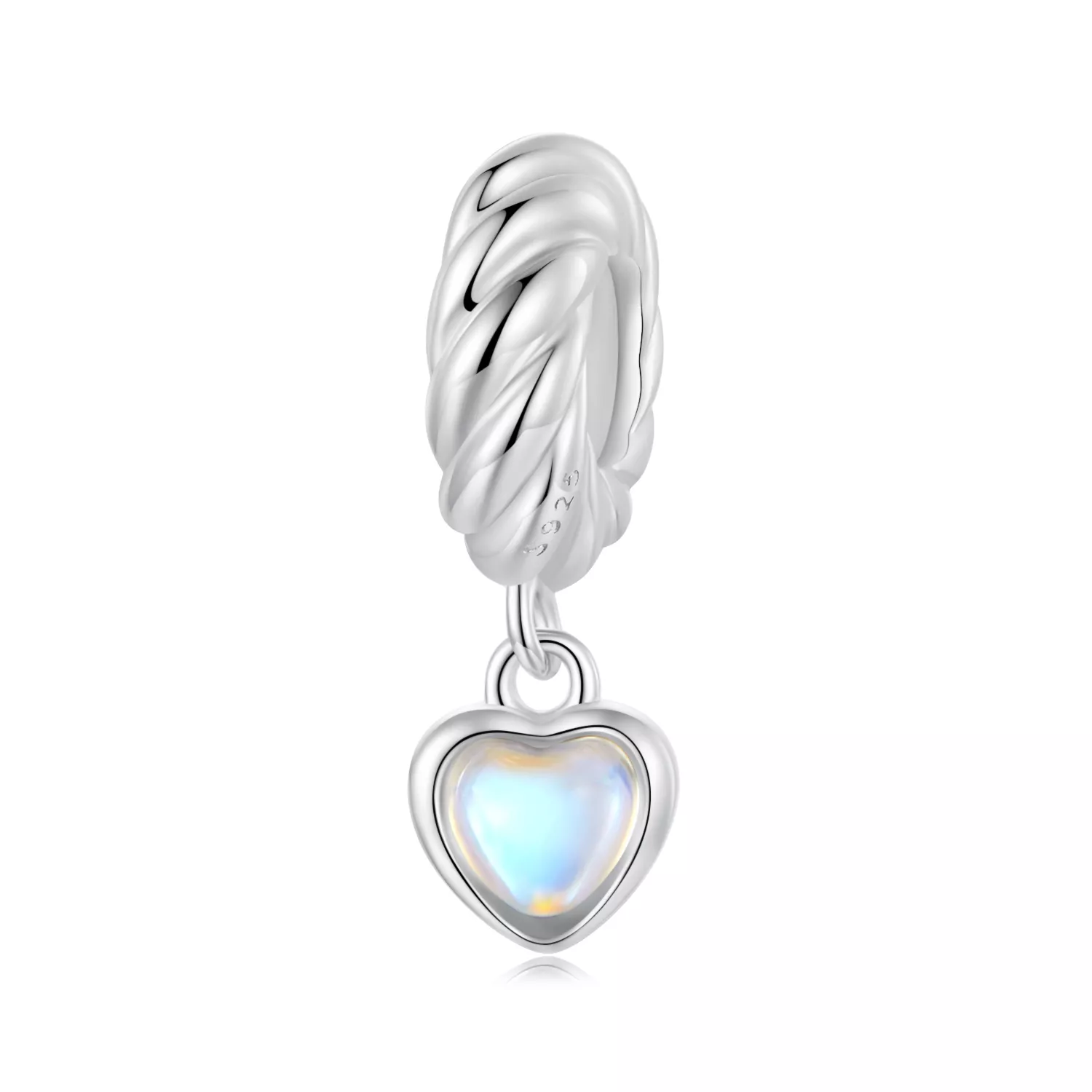 cuentas espaciadoras de silicona con forma de corazón inteligente estilo pandora scc2755