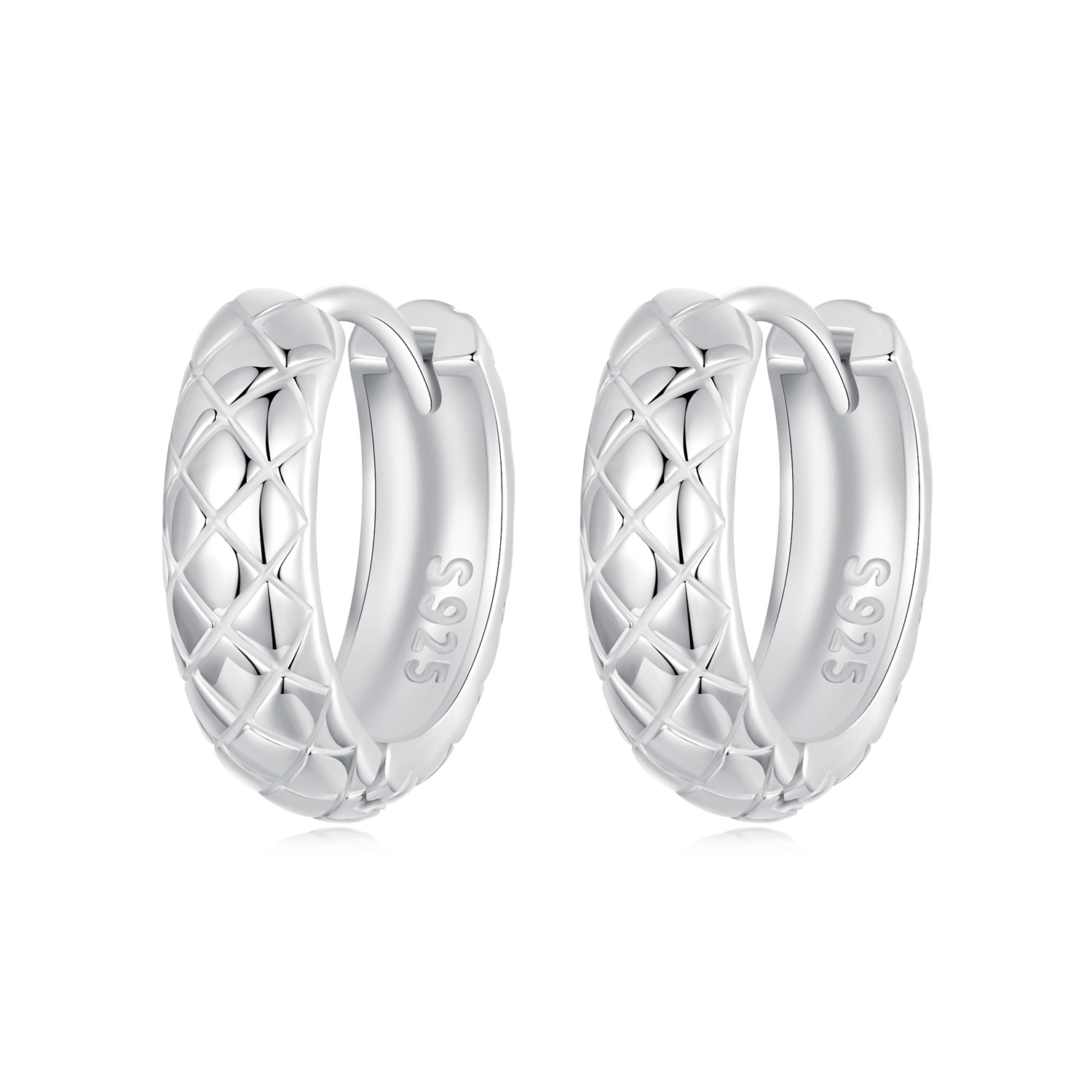 pendientes con diseño de diamantes estilo pandora bse983