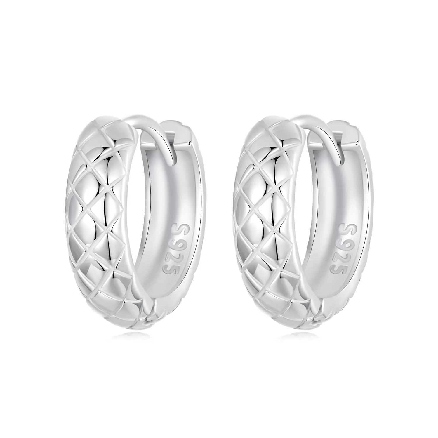 pendientes con diseño de diamantes estilo pandora bse983