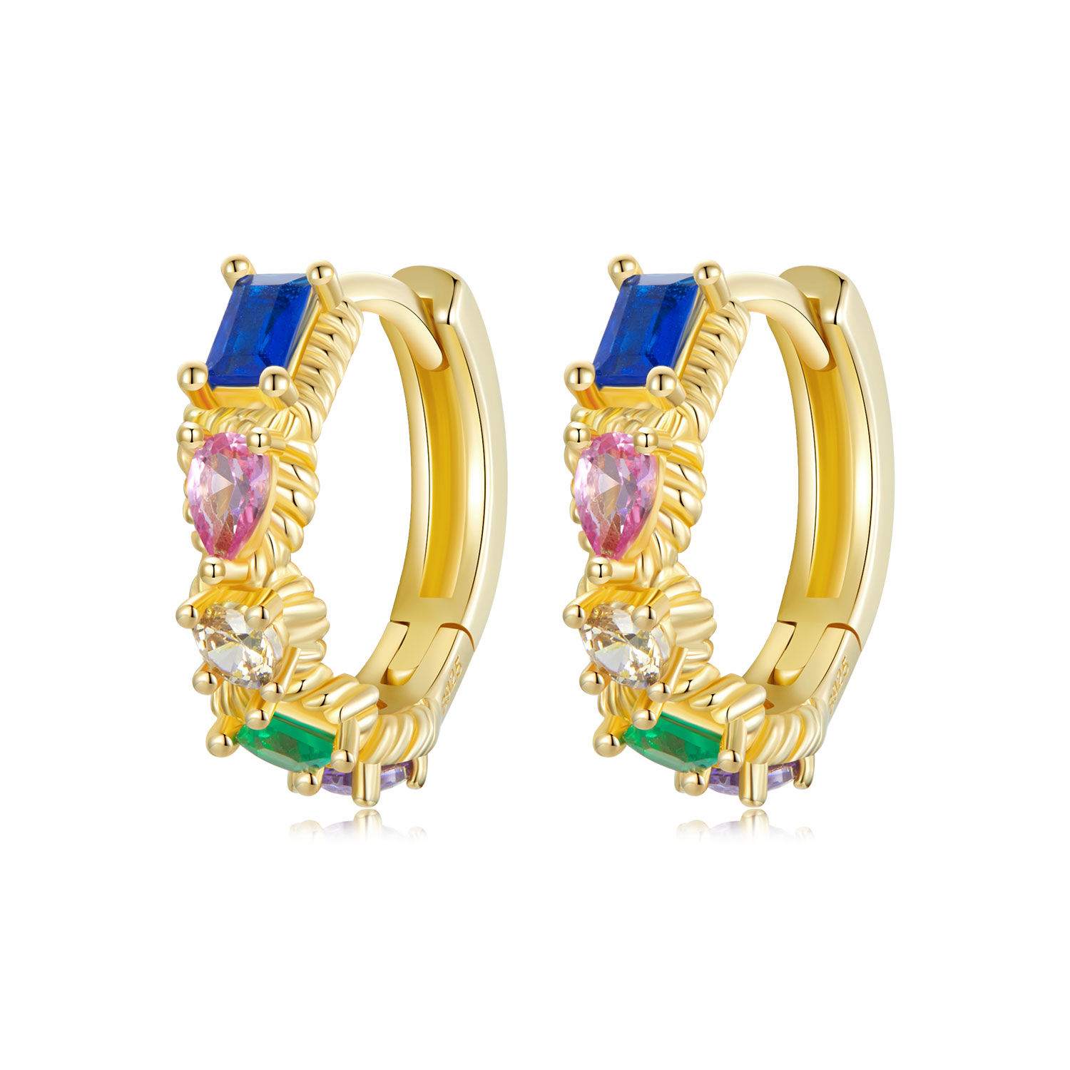 pendientes de colores estilo pandora bse974
