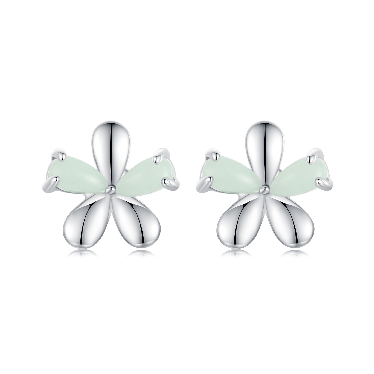 pendientes de flores luminosas estilo pandora sce1714