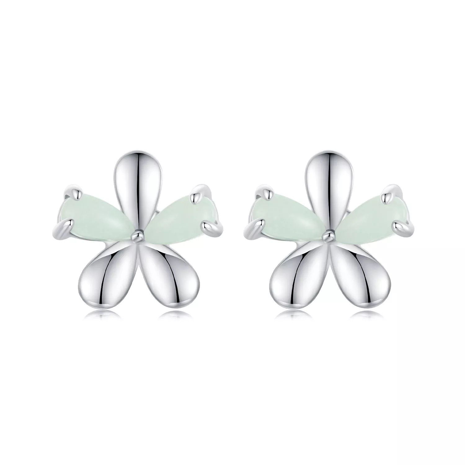 pendientes de flores luminosas estilo pandora sce1714