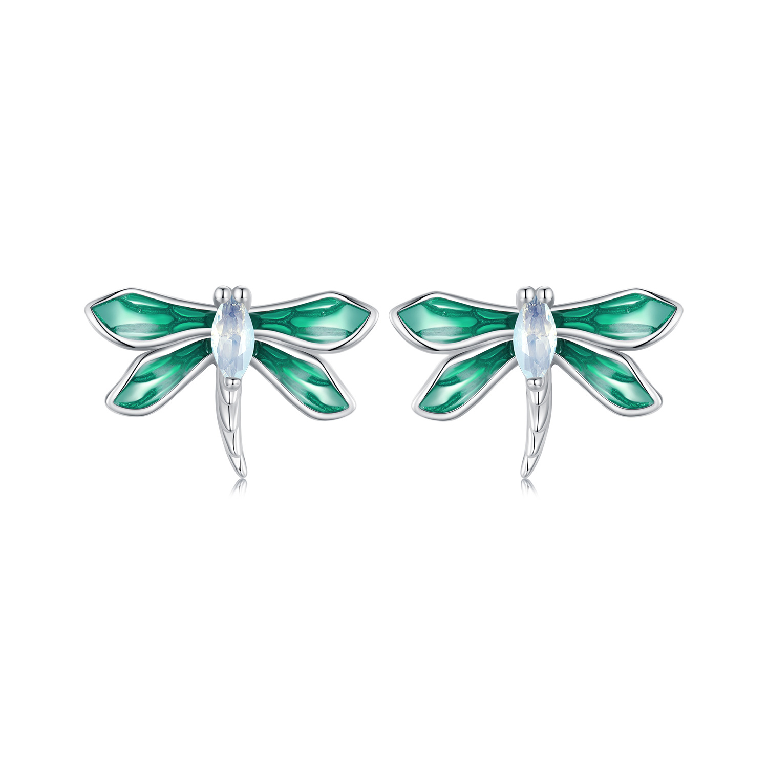 pendientes de libélula estilo pandora bse988