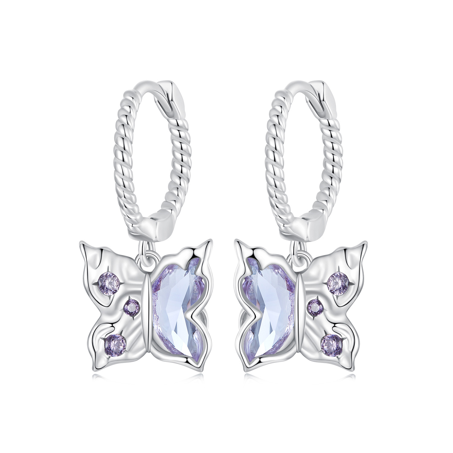 pendientes de mariposa estilo pandora bse986