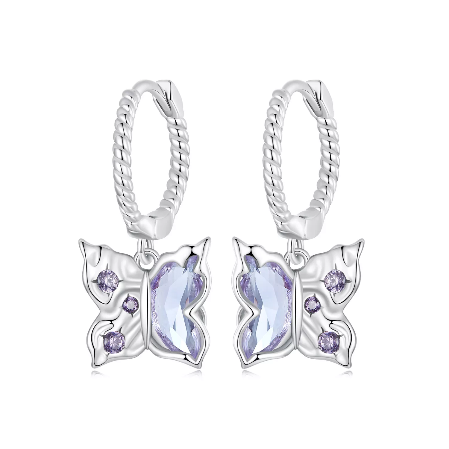 pendientes de mariposa estilo pandora bse986