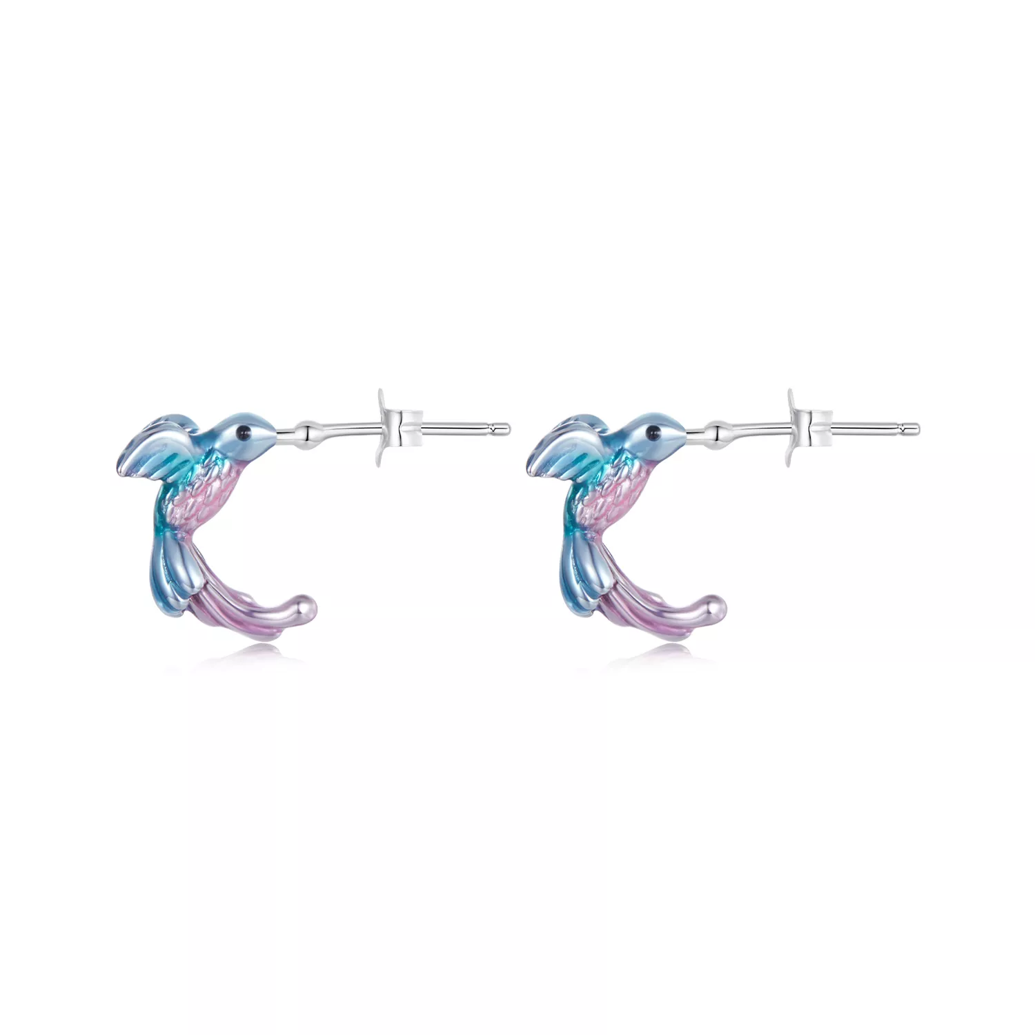 pendientes estilo pandora con forma de martín pescador bse997