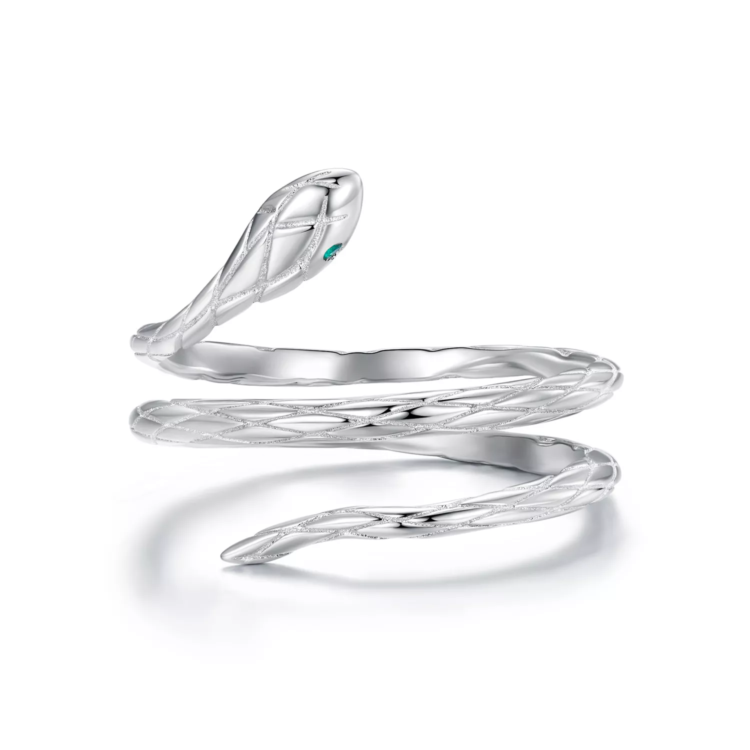 anillo abierto con serpiente estilo pandora bsr555 e