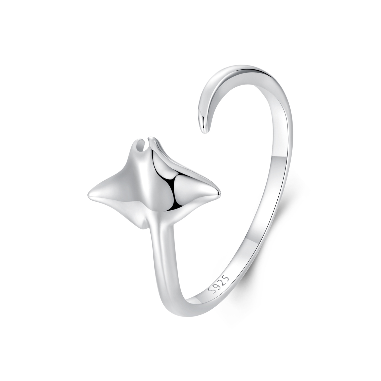 anillo abierto estilo manta raya pandora scr1037 e