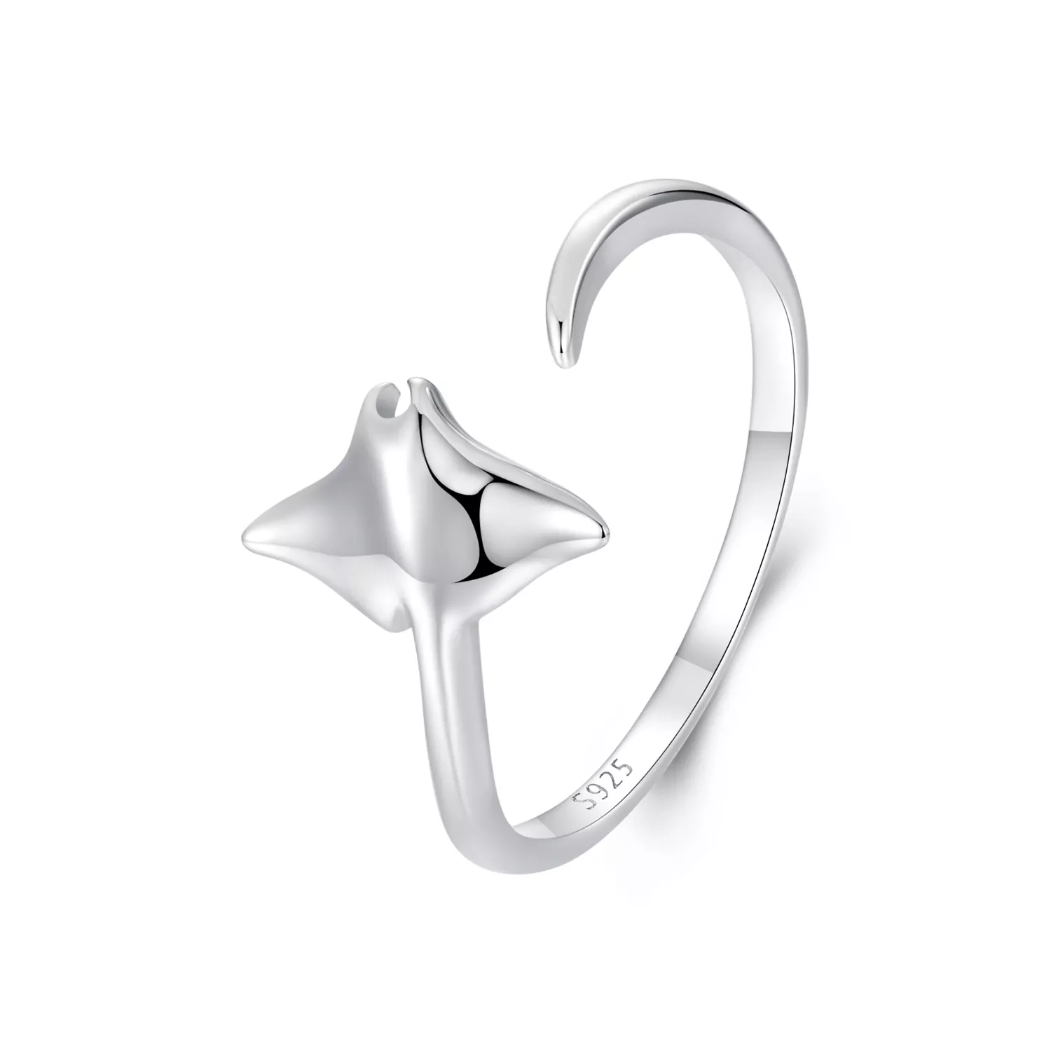 anillo abierto estilo manta raya pandora scr1037 e