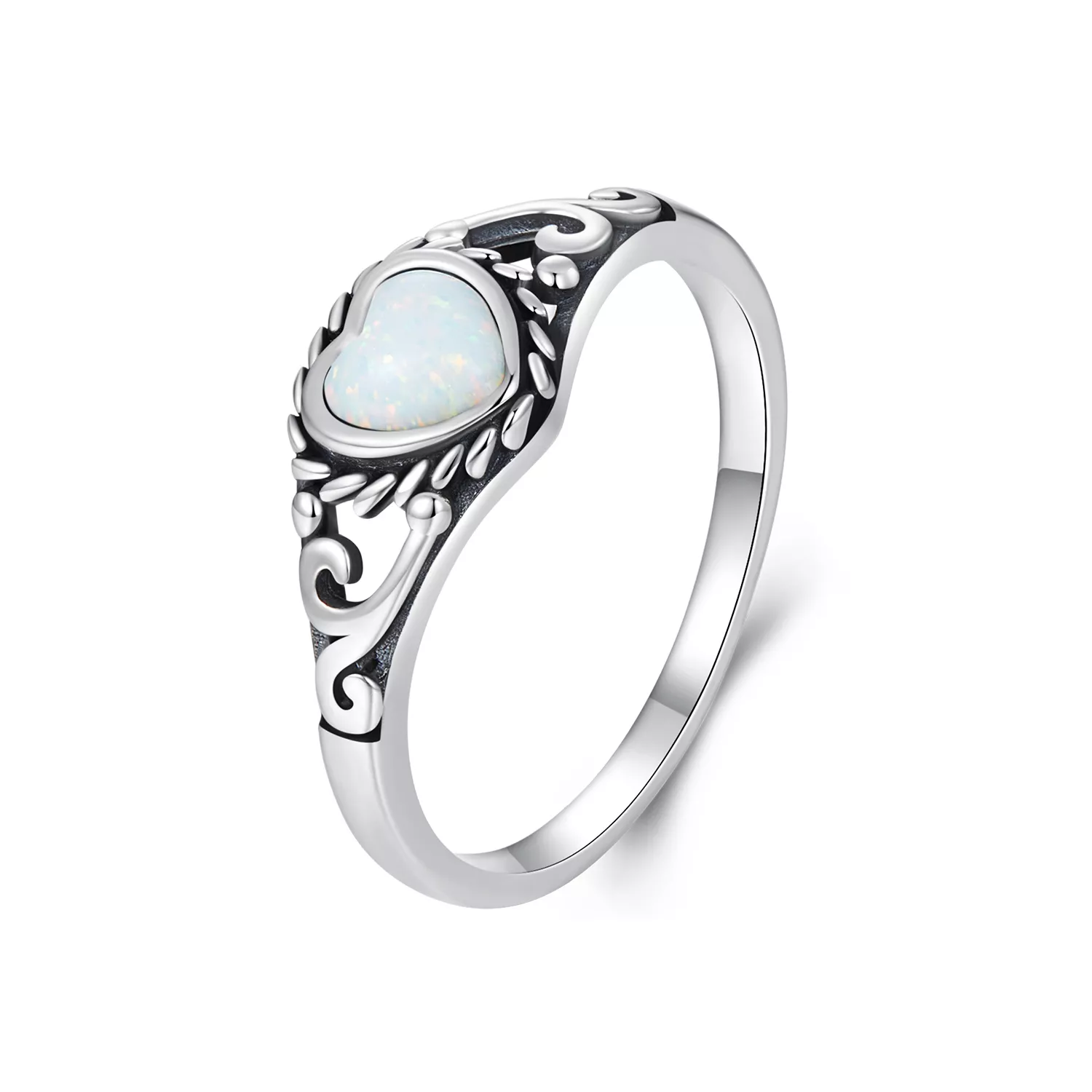anillo con diseño de ópalo estilo pandora scr1039