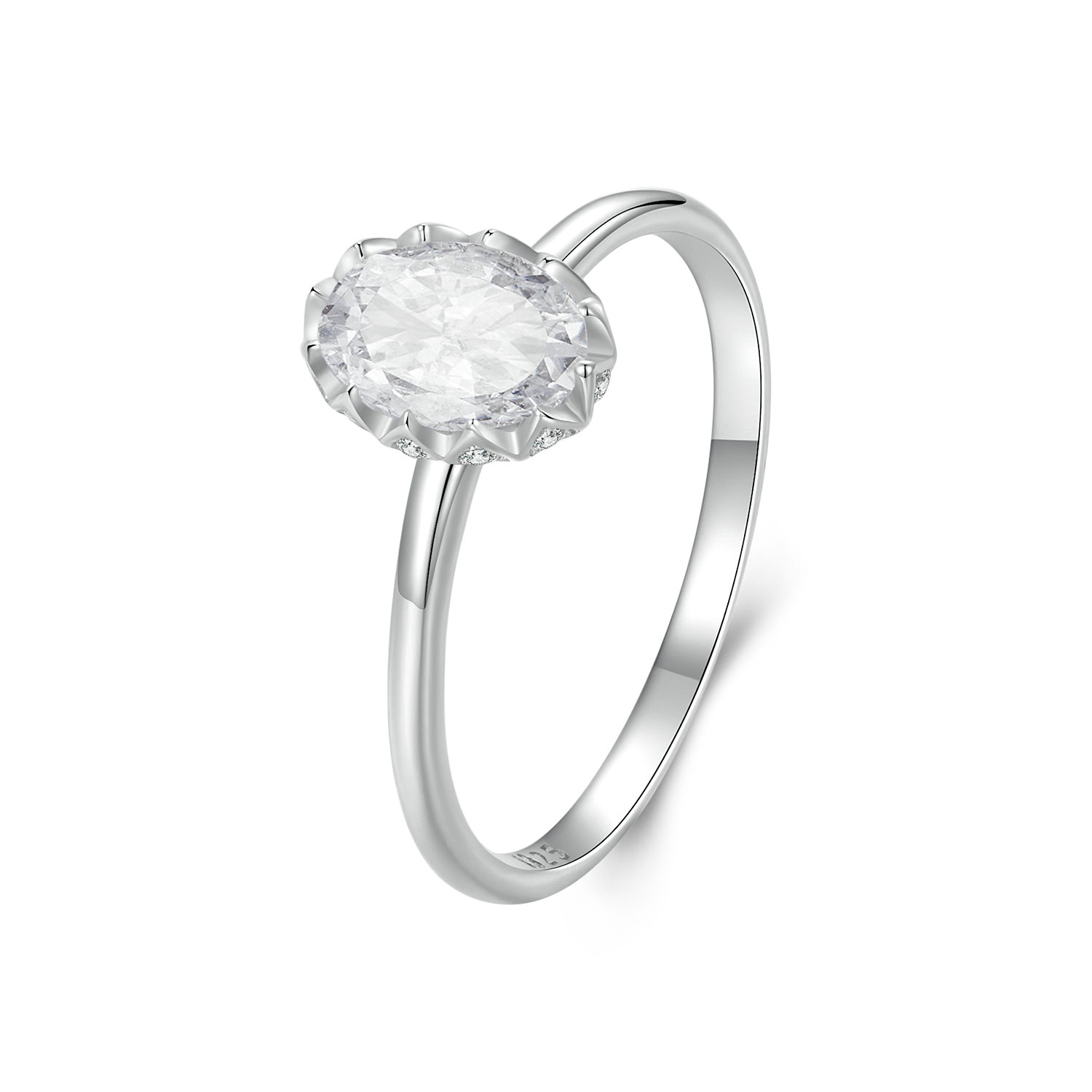 anillo de moissanita estilo pandora brilliant beauty de 1 ct con un certificado msr049