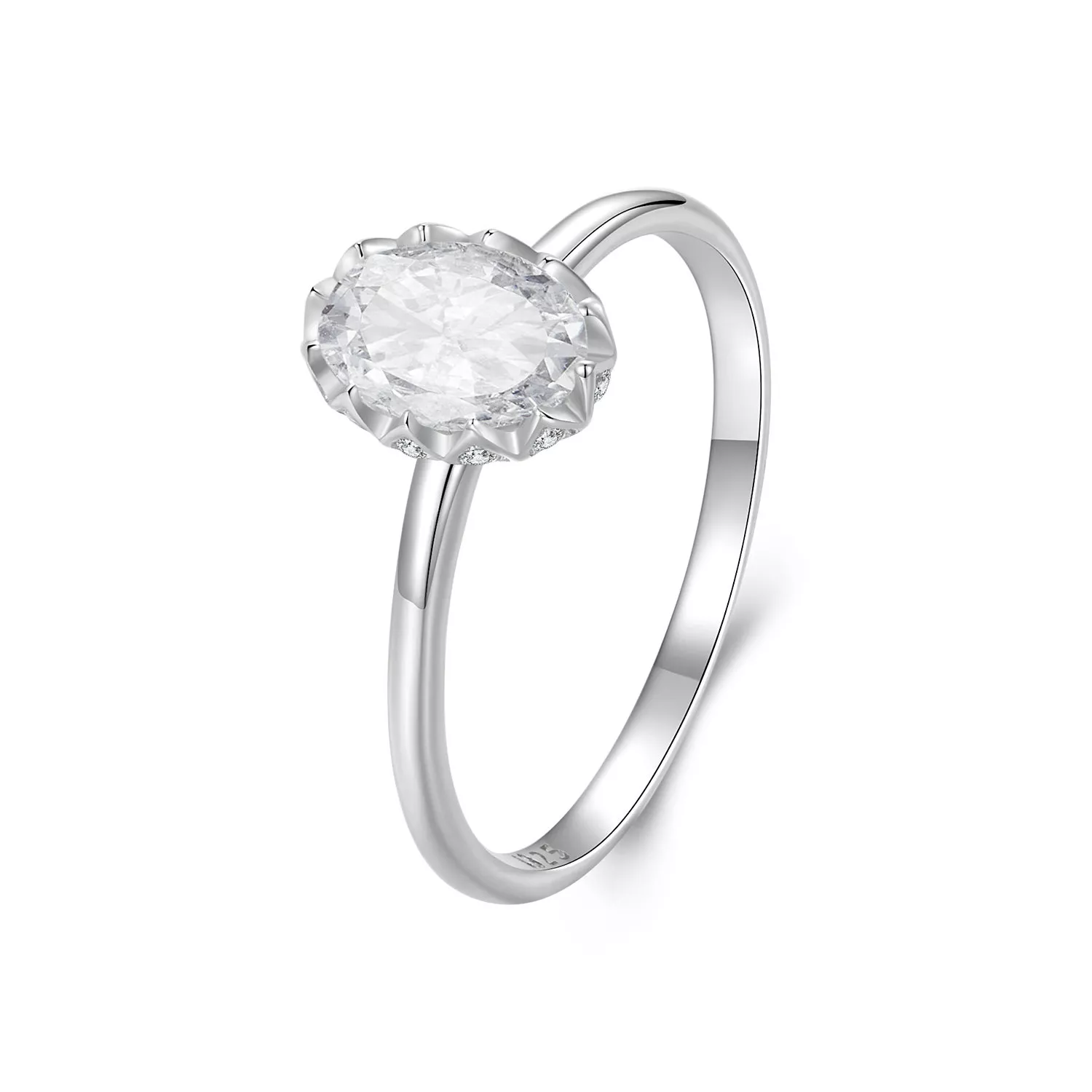 anillo de moissanita estilo pandora brilliant beauty de 1 ct con un certificado msr049