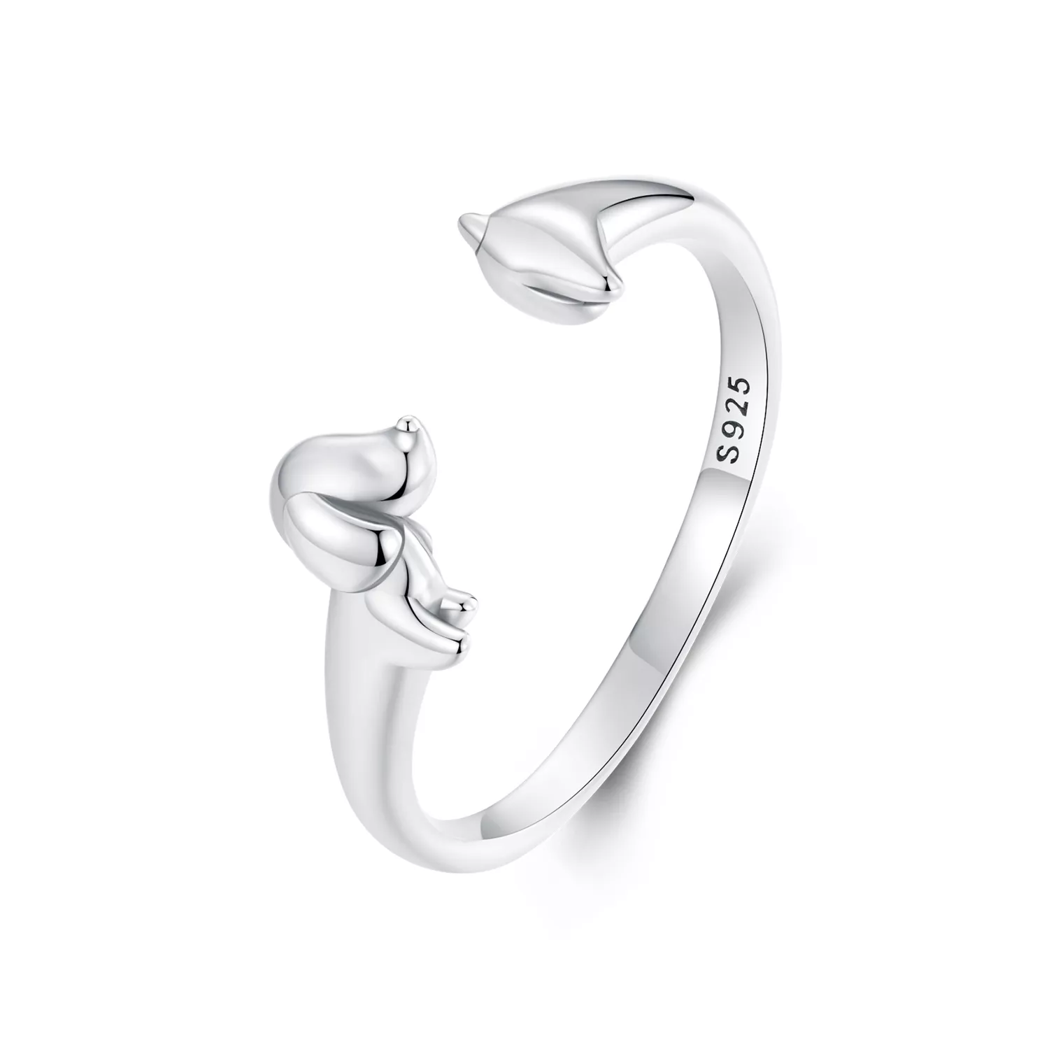 anillo de perro salchicha en 3d estilo pandora scr1033 e
