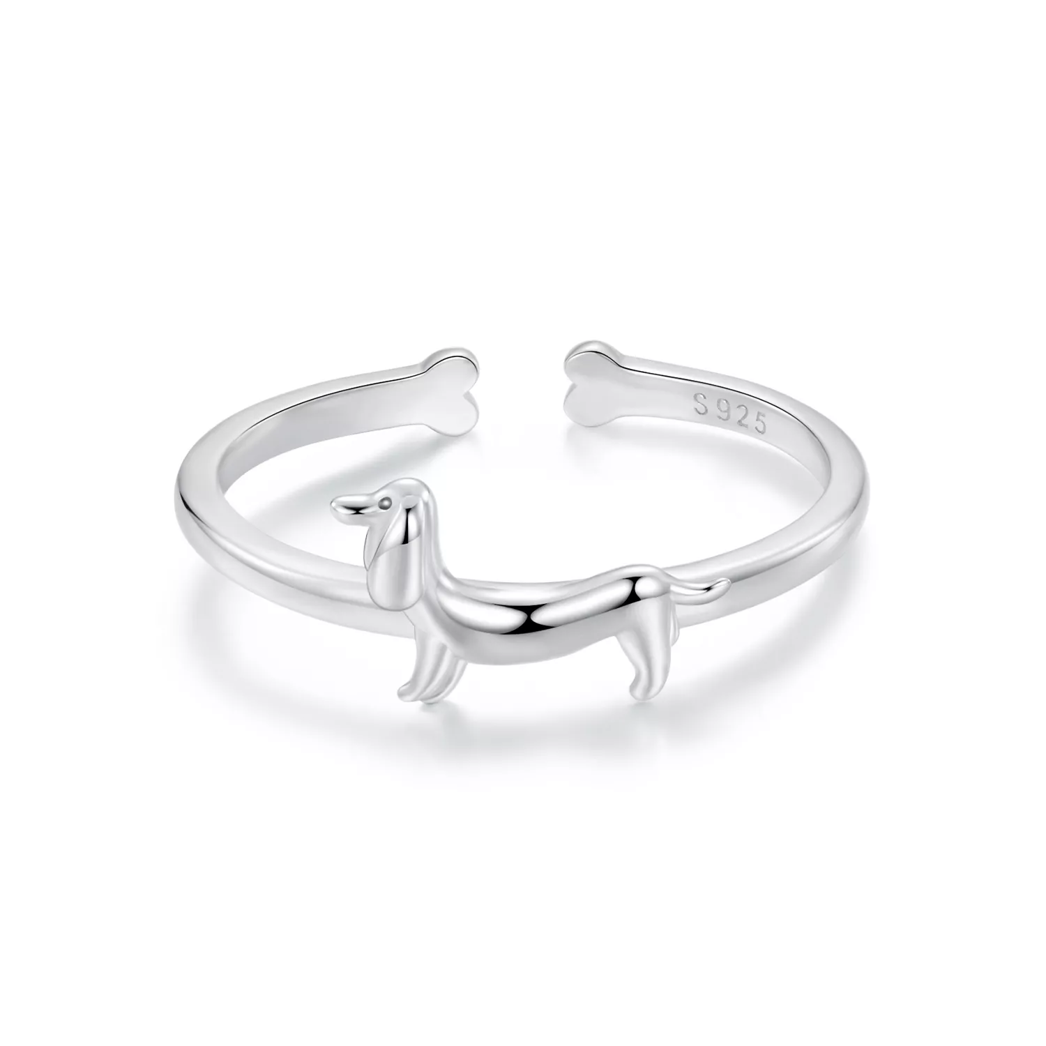 anillo de perro salchicha estilo pandora scr1029 e