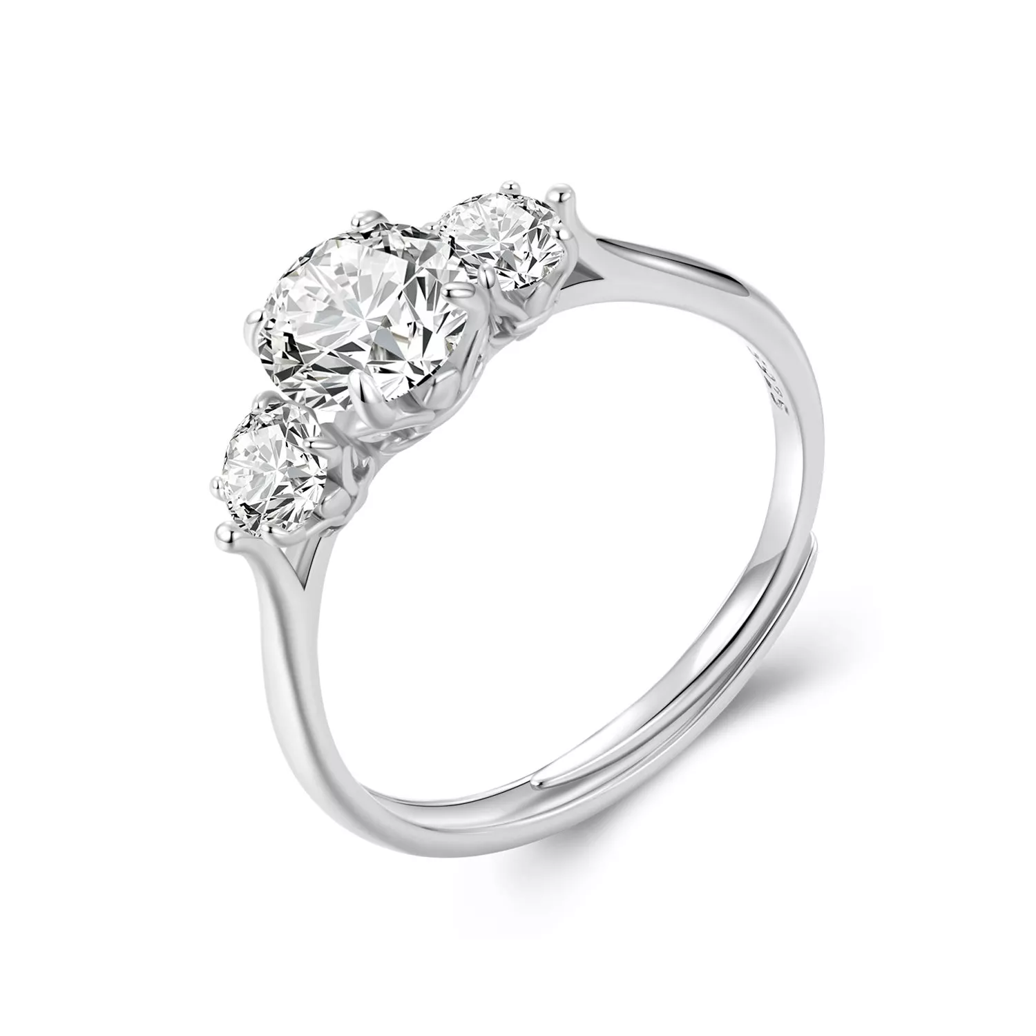 anillo romántico de moissanita de 1 ct con estilo pandora con un certificado msr051 e