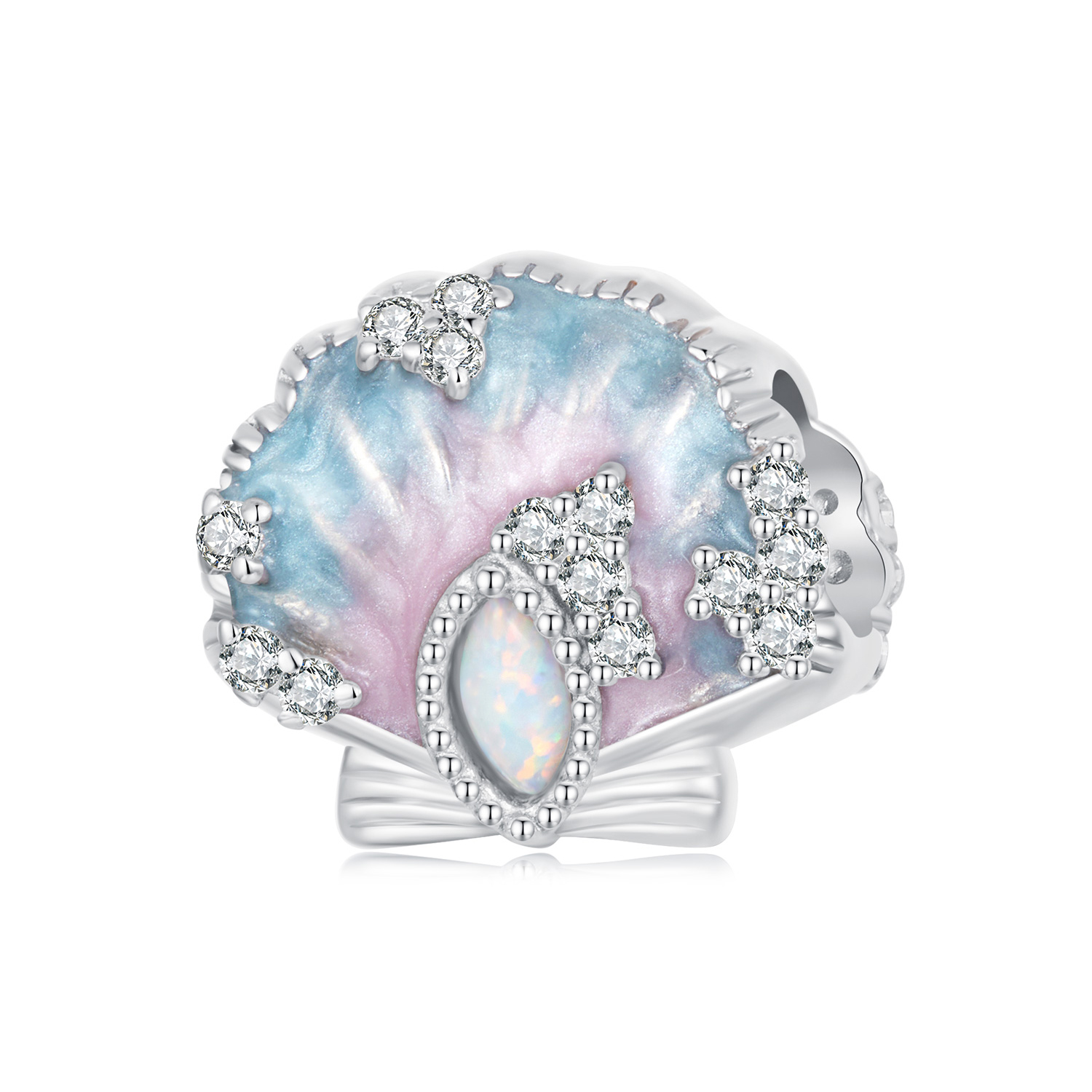 charm de concha de colores estilo fantasía de pandora bsc1017