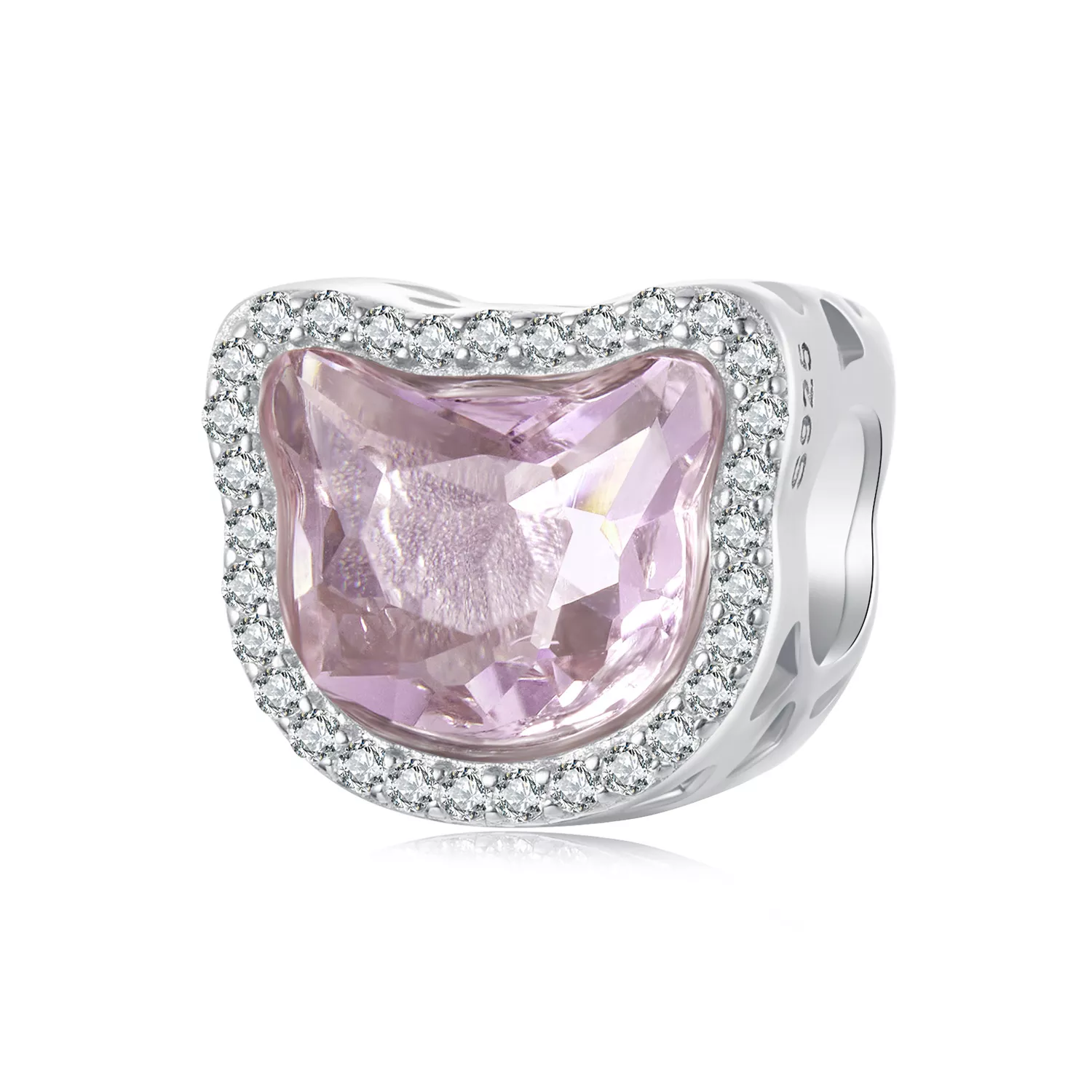 charm de gato rosa estilo pandora bsc1020