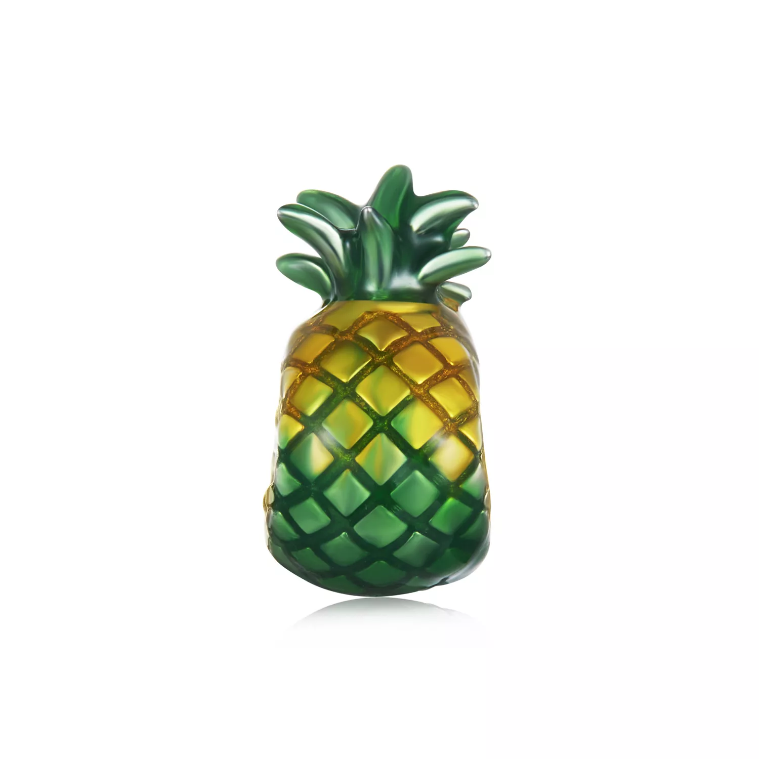 charm de plata de ley con forma de piña estilo pandora scc2833